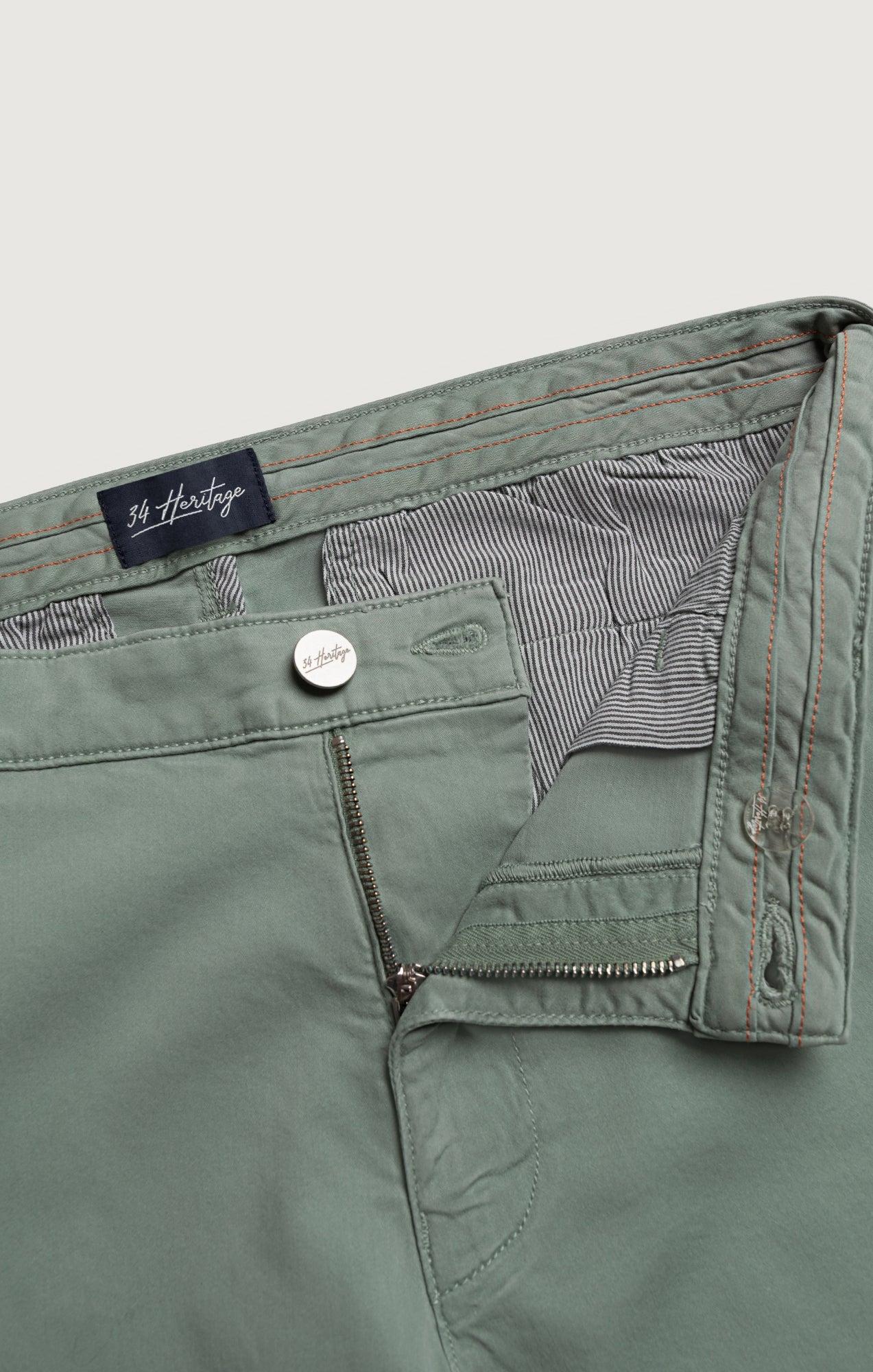 Arizona Slim Shorts In Iceberg Green Twill - Image 8