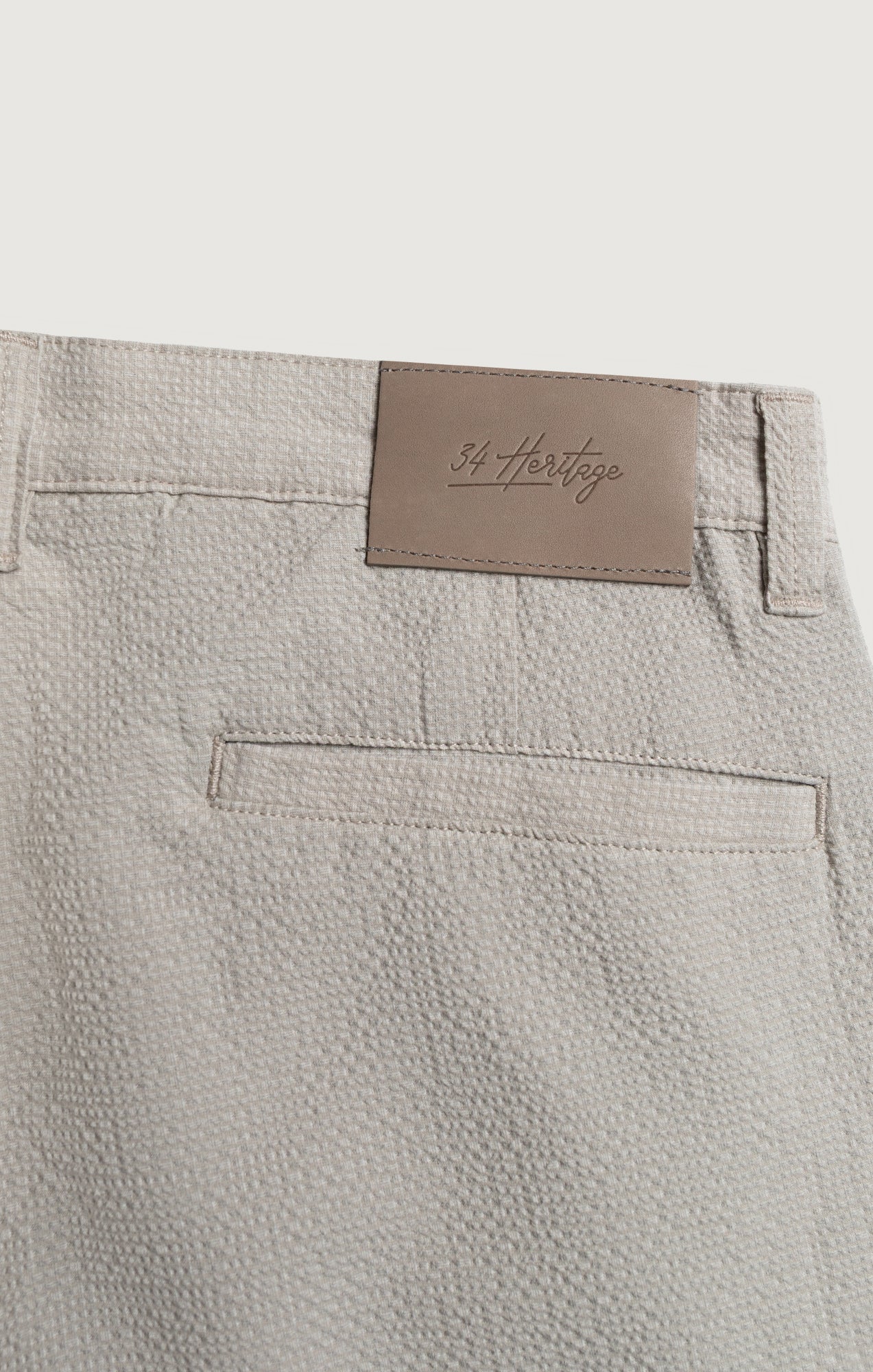 Arizona Slim Shorts In Stone Seersucker - Image 8
