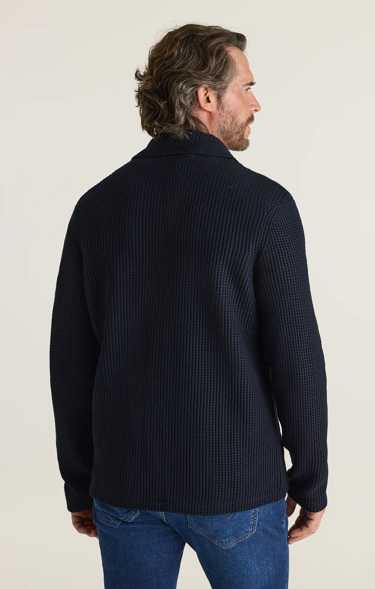 Birch Knit Blazer in Navy - Image 4