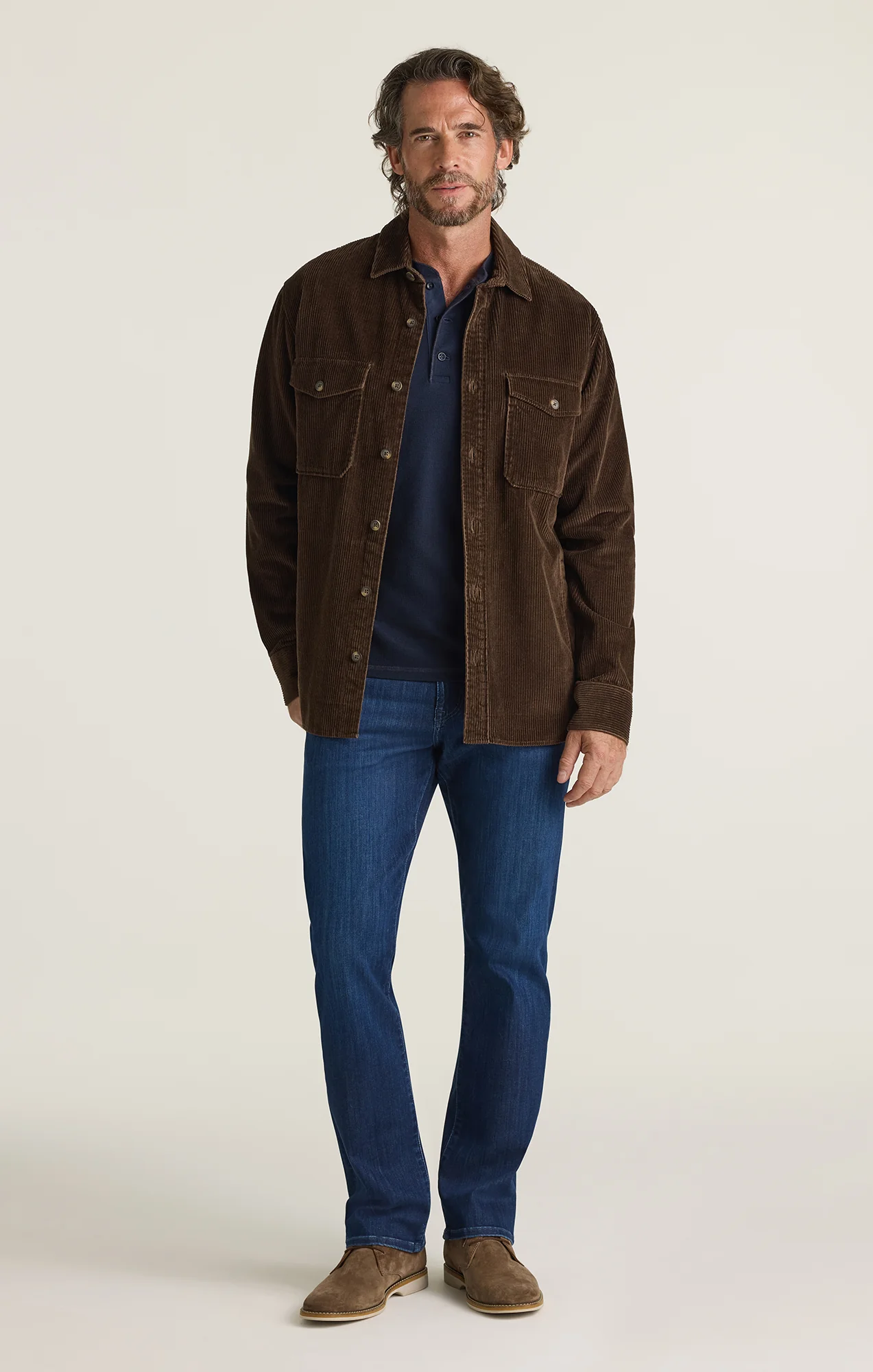 Camino Relaxed Straight Jeans in Dark Brushed Urban