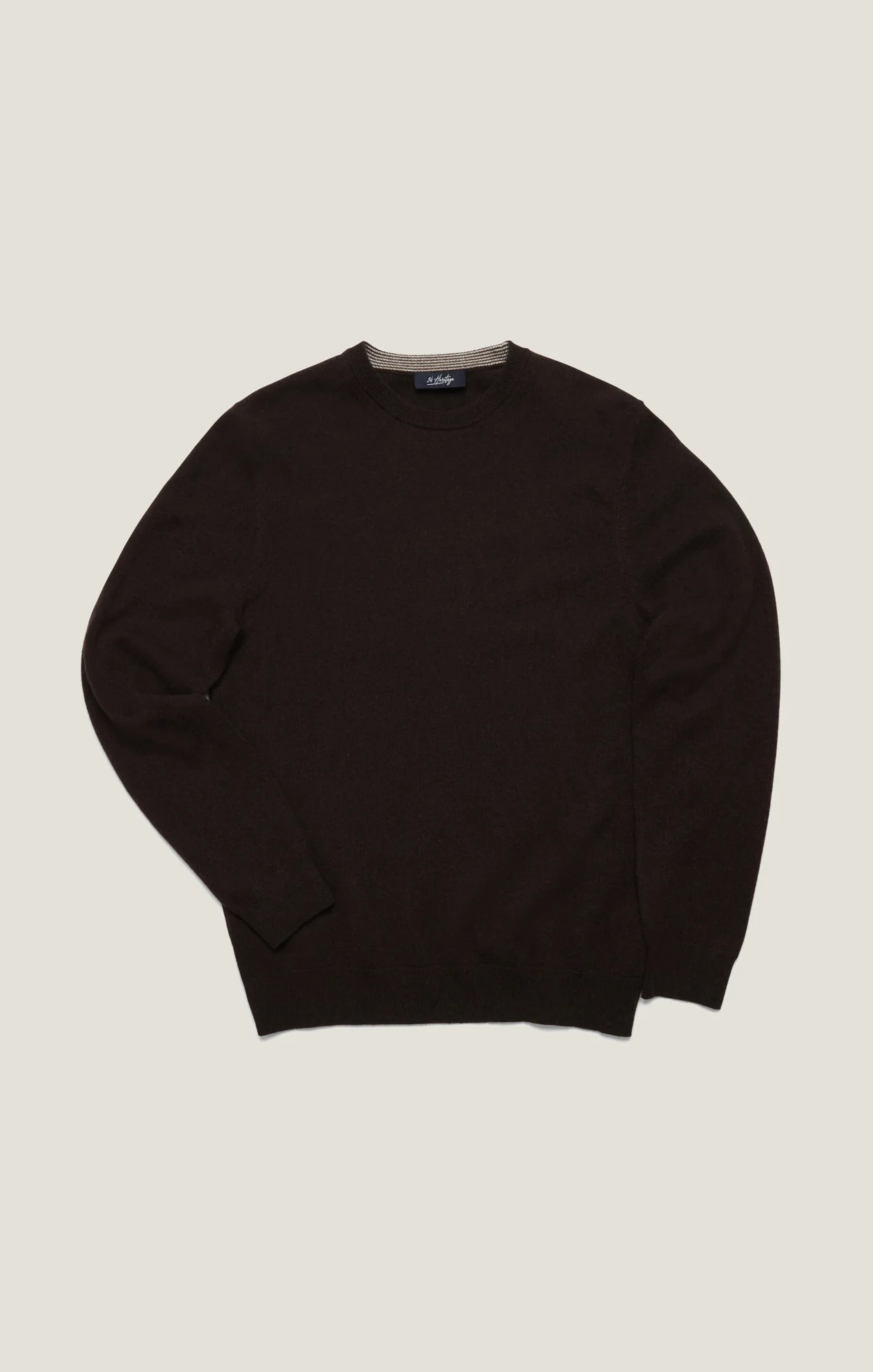 Cashmere Crew Neck Sweater In Brown - Image 8