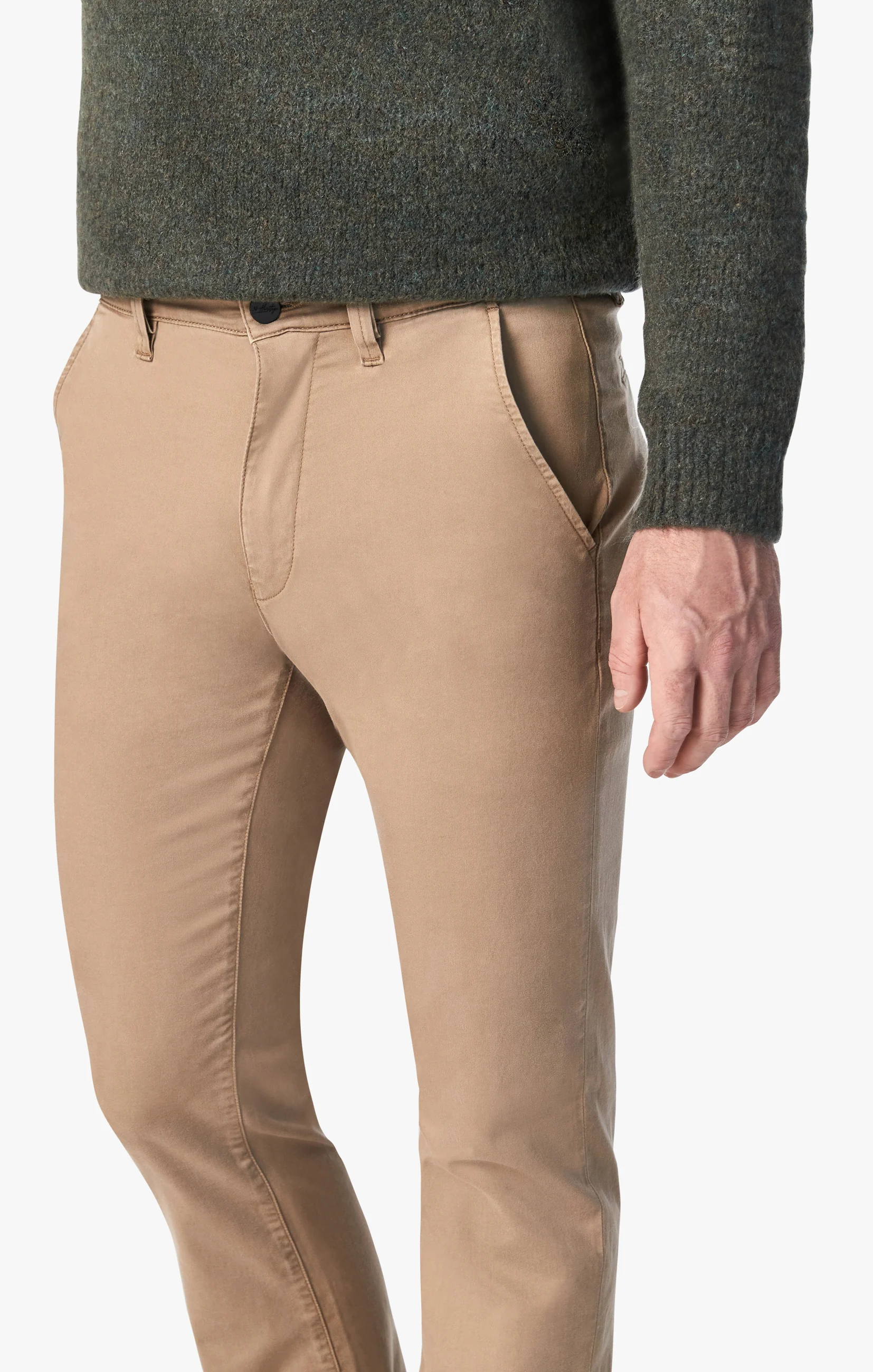 Charisma Relaxed Straight Chino In Khaki Twill - Image 3