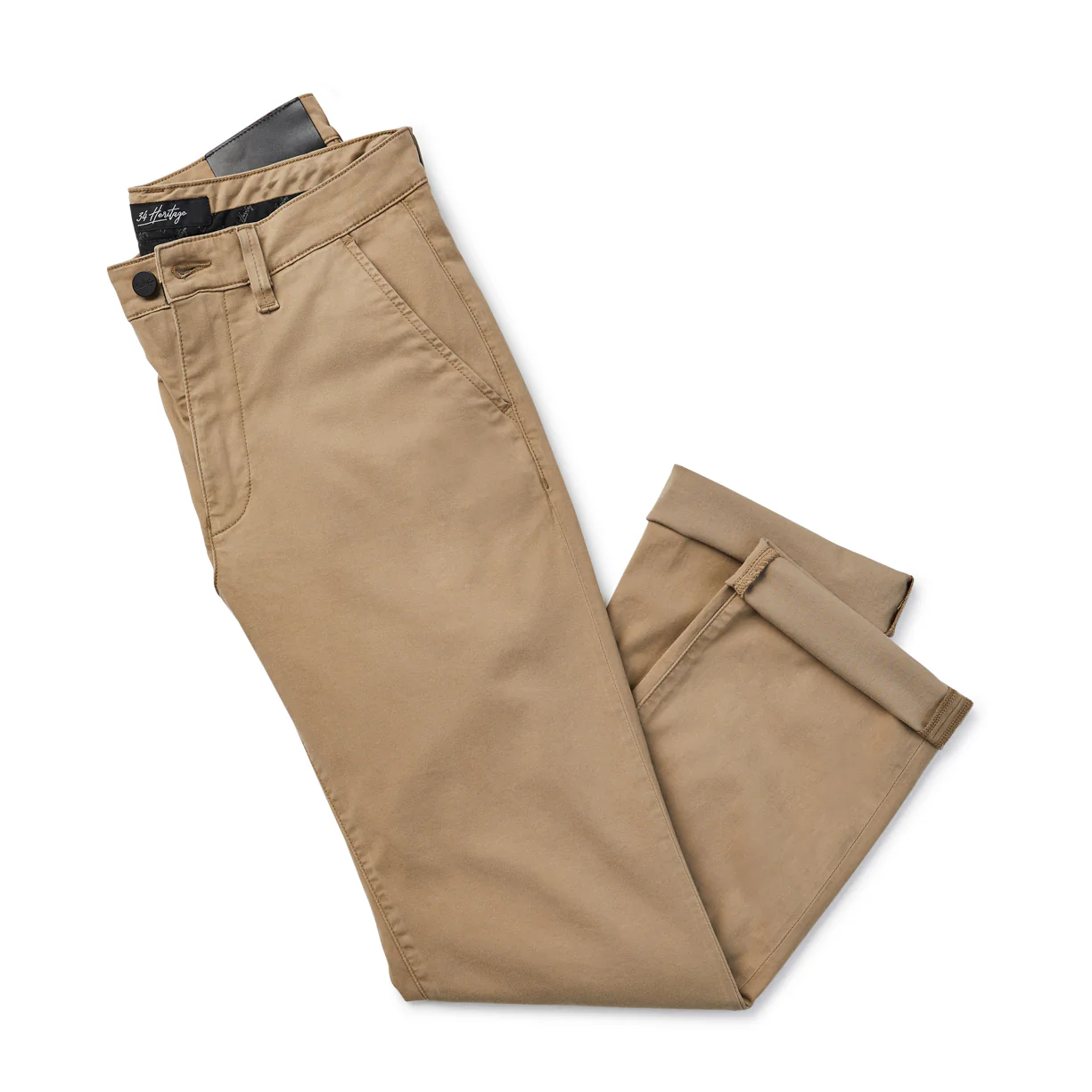 Charisma Relaxed Straight Chino In Khaki Twill - Image 7