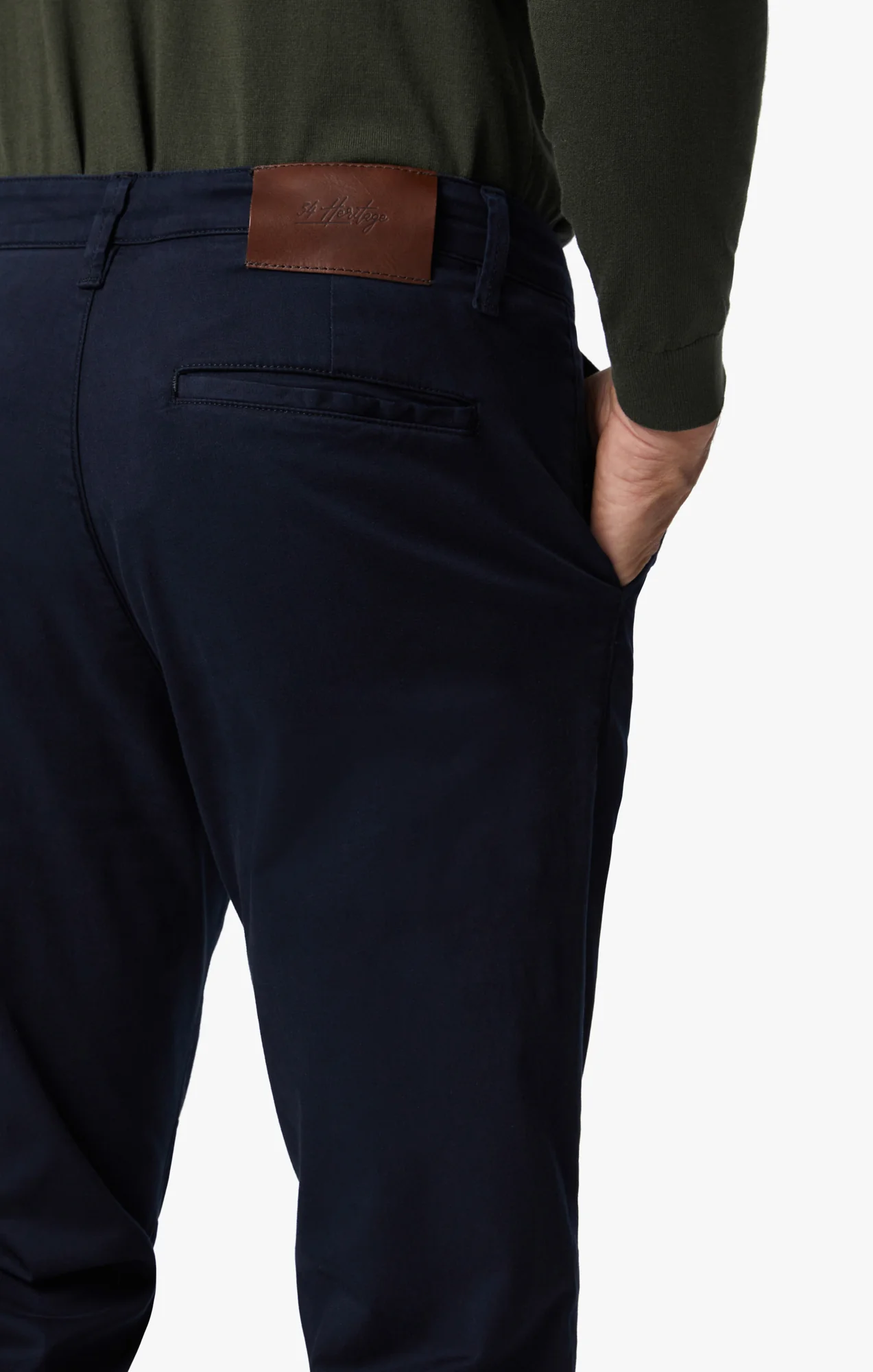 Charisma Relaxed Straight Chino In Navy Twill - Image 5