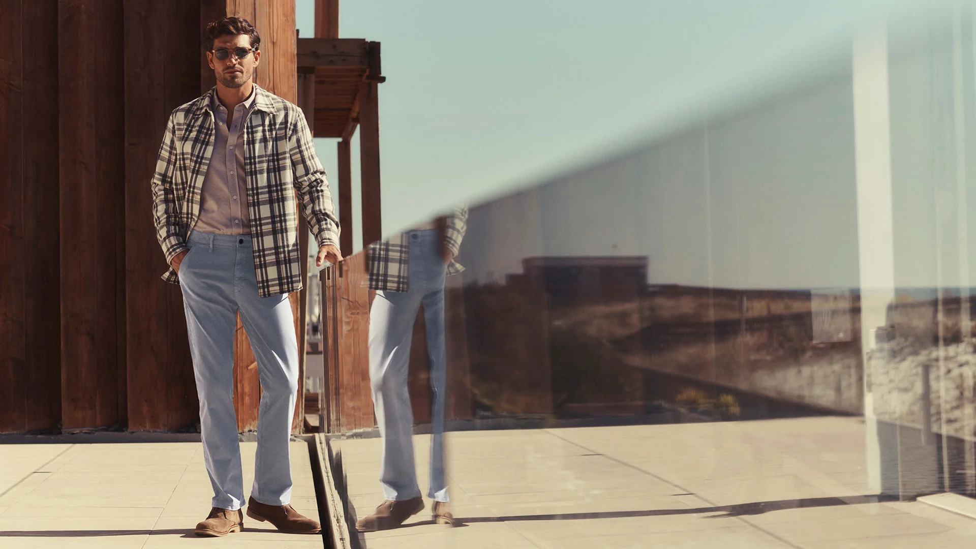 Charisma Relaxed Straight Chino Pants In Shark Twill - Image 8