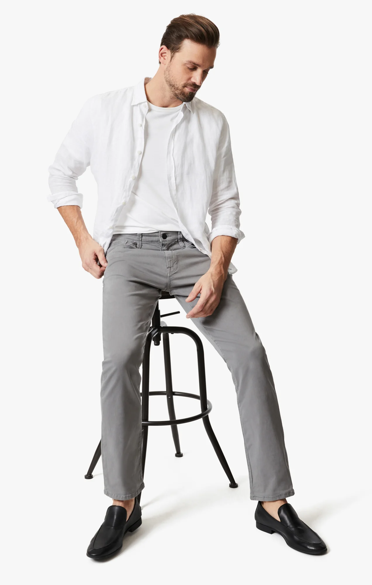Charisma Relaxed Straight Pants in Shark Twill - Image 6