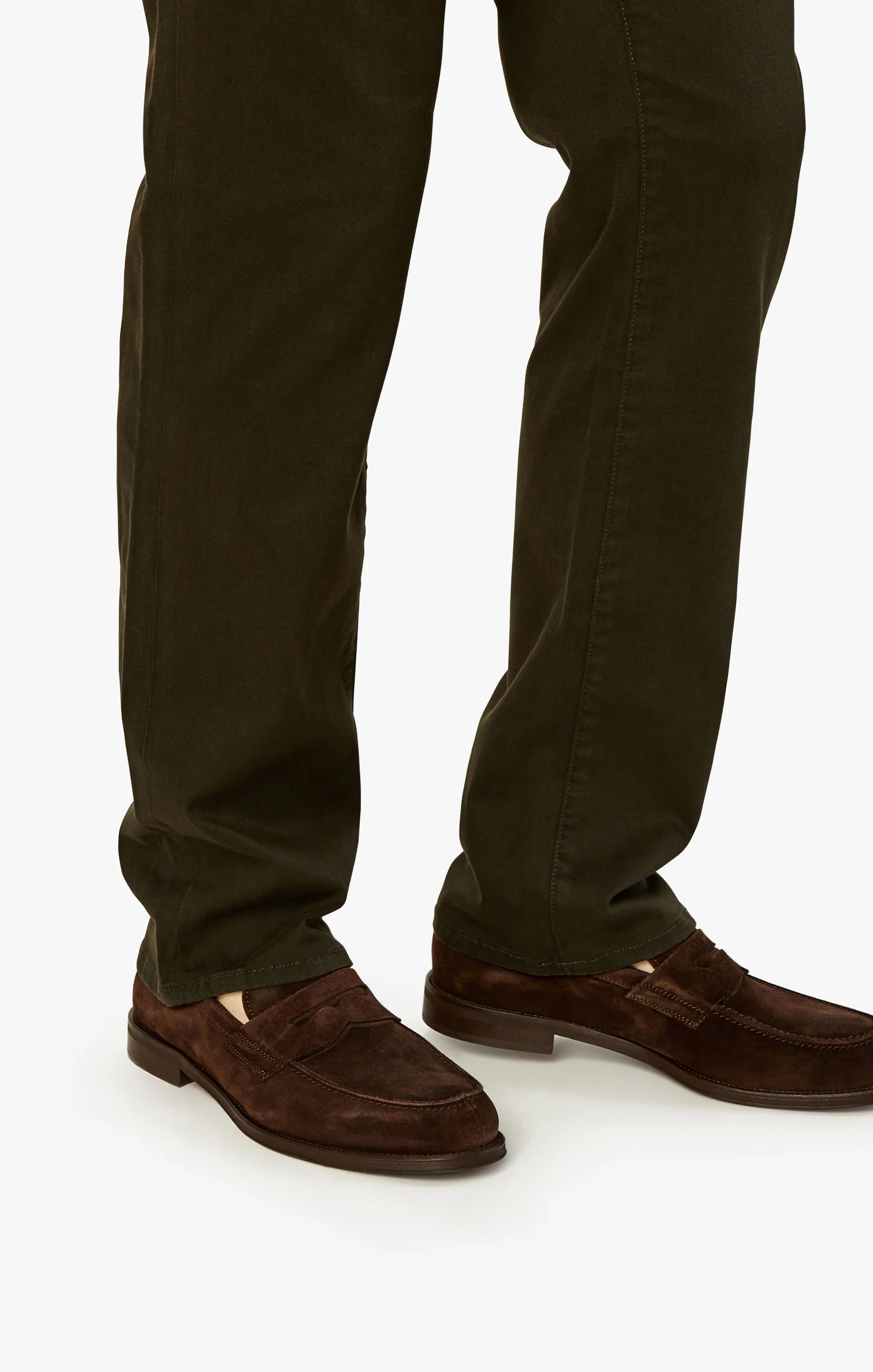 Charisma Relaxed Straight Pants in Dark Green Twill - Image 9