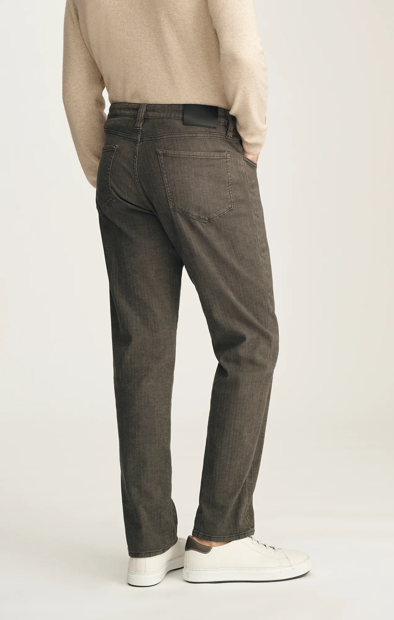 Charisma Dark Olive Herringbone - Image 4