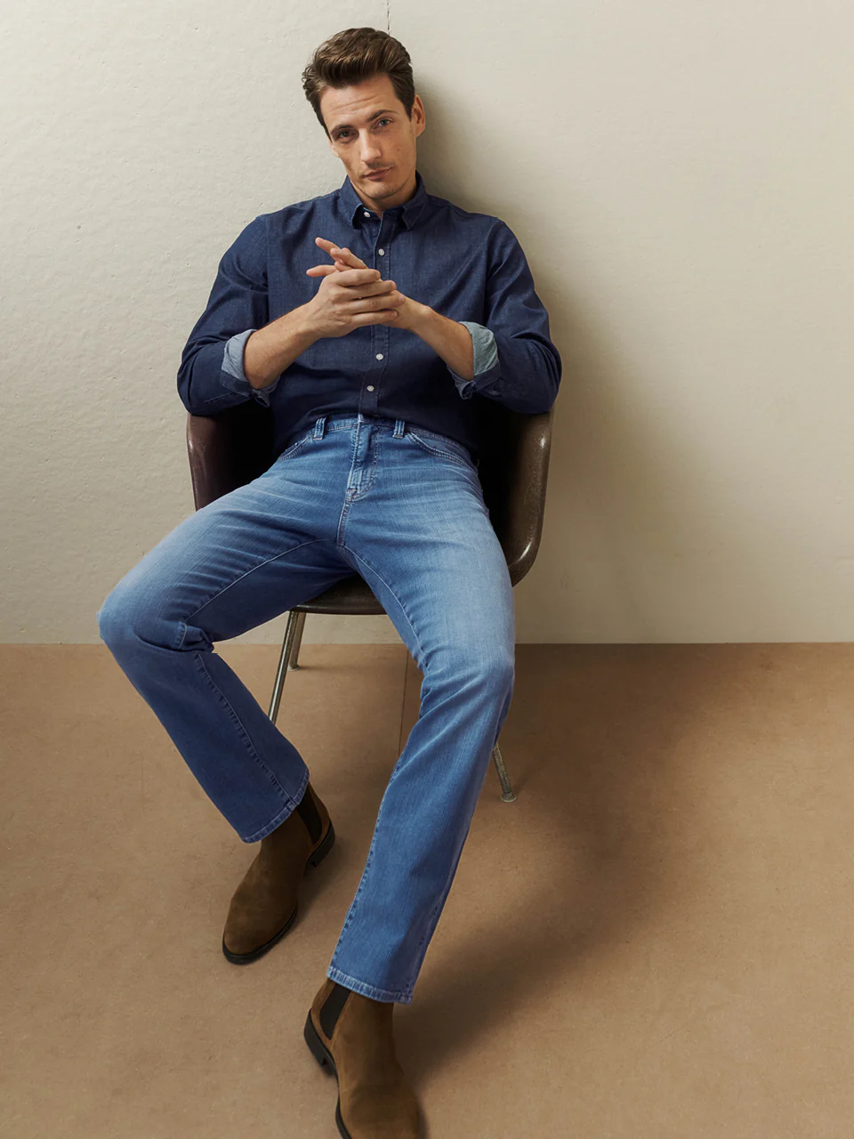 Charisma Relaxed Straight Jeans In Light Soft Denim - Image 9