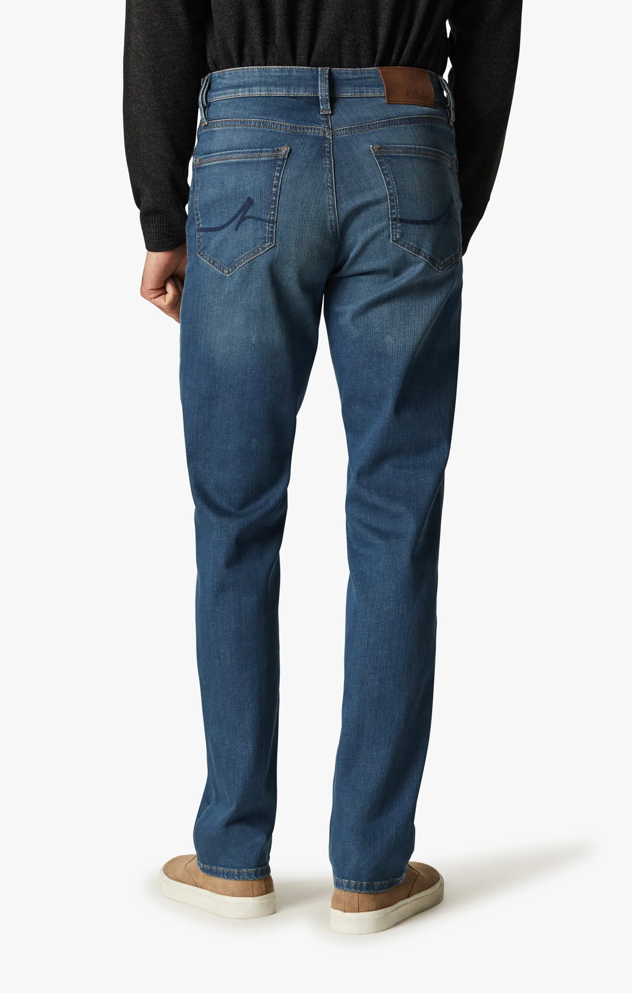 Charisma Relaxed Straight Jeans In Mid Cashmere - Image 4