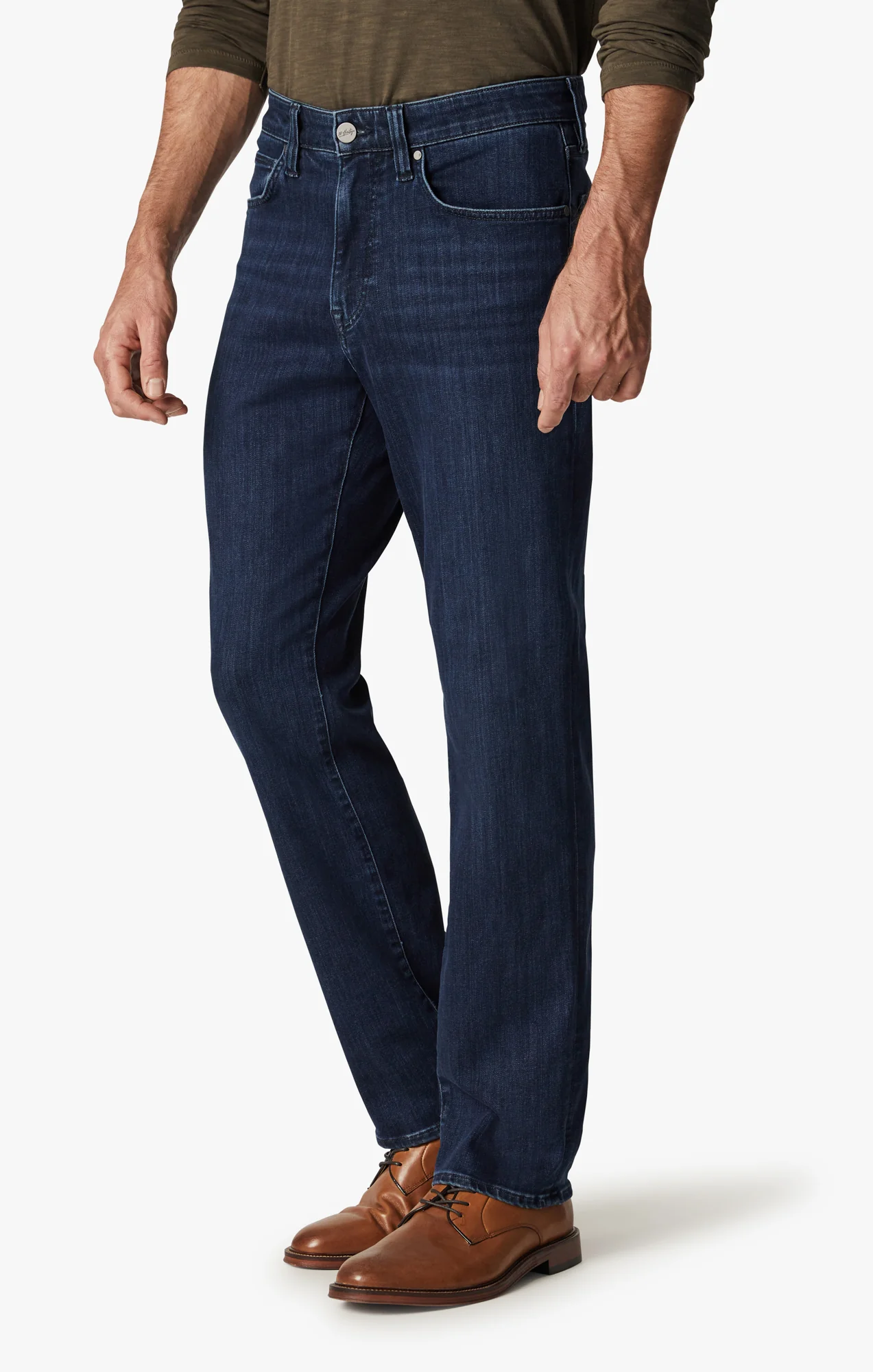 Charisma Relaxed Straight Jeans In Dark Midnight Brushed Urban - Image 3