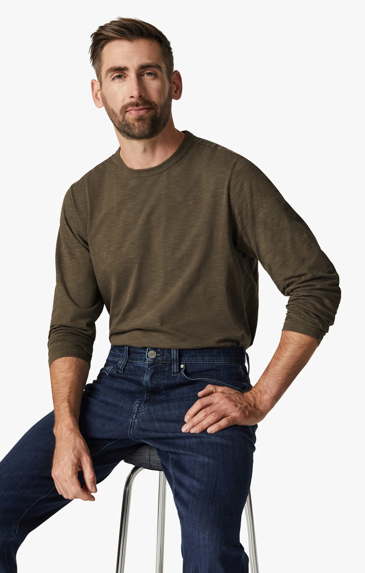 Charisma Relaxed Straight Jeans In Dark Midnight Brushed Urban - Image 6