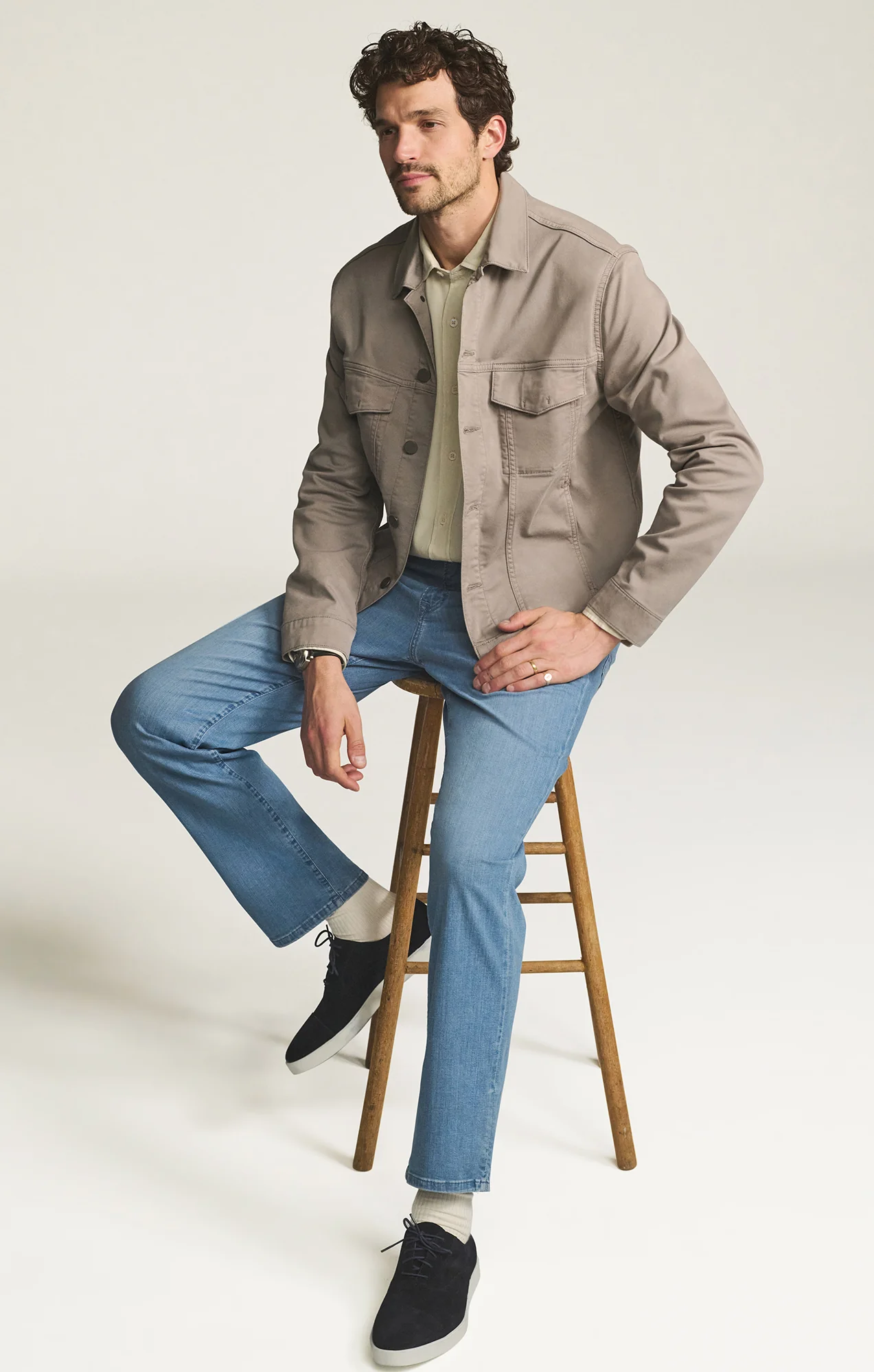Charisma Relaxed Straight Jeans in Mid Blue Kona - Image 5