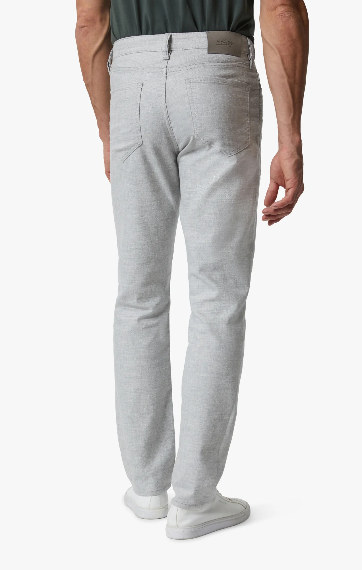 Charisma Relaxed Straight Leg Pants In Light Grey Hemp - Image 4