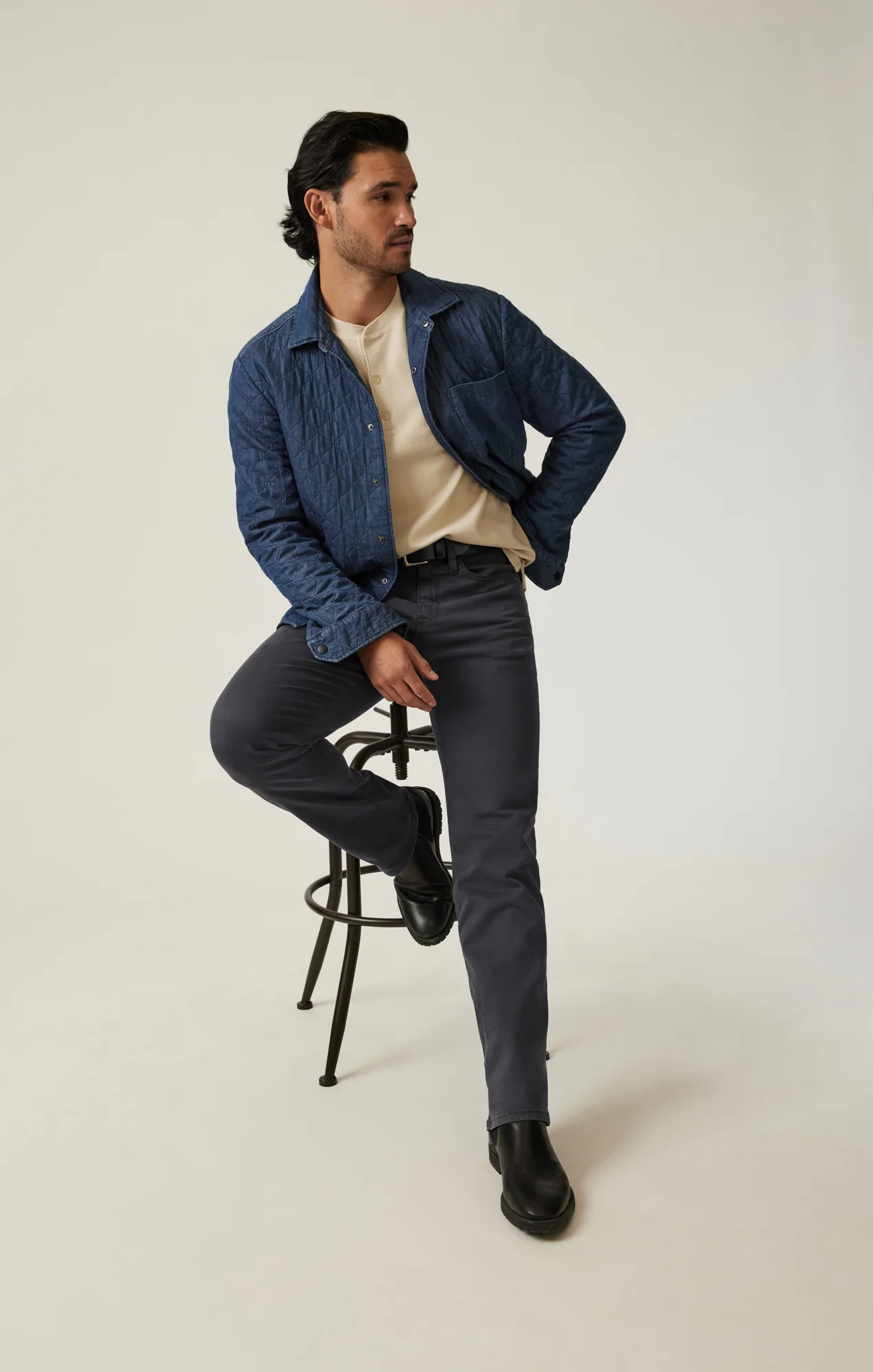 Charisma Relaxed Straight Pants in Ash Twill - Image 7