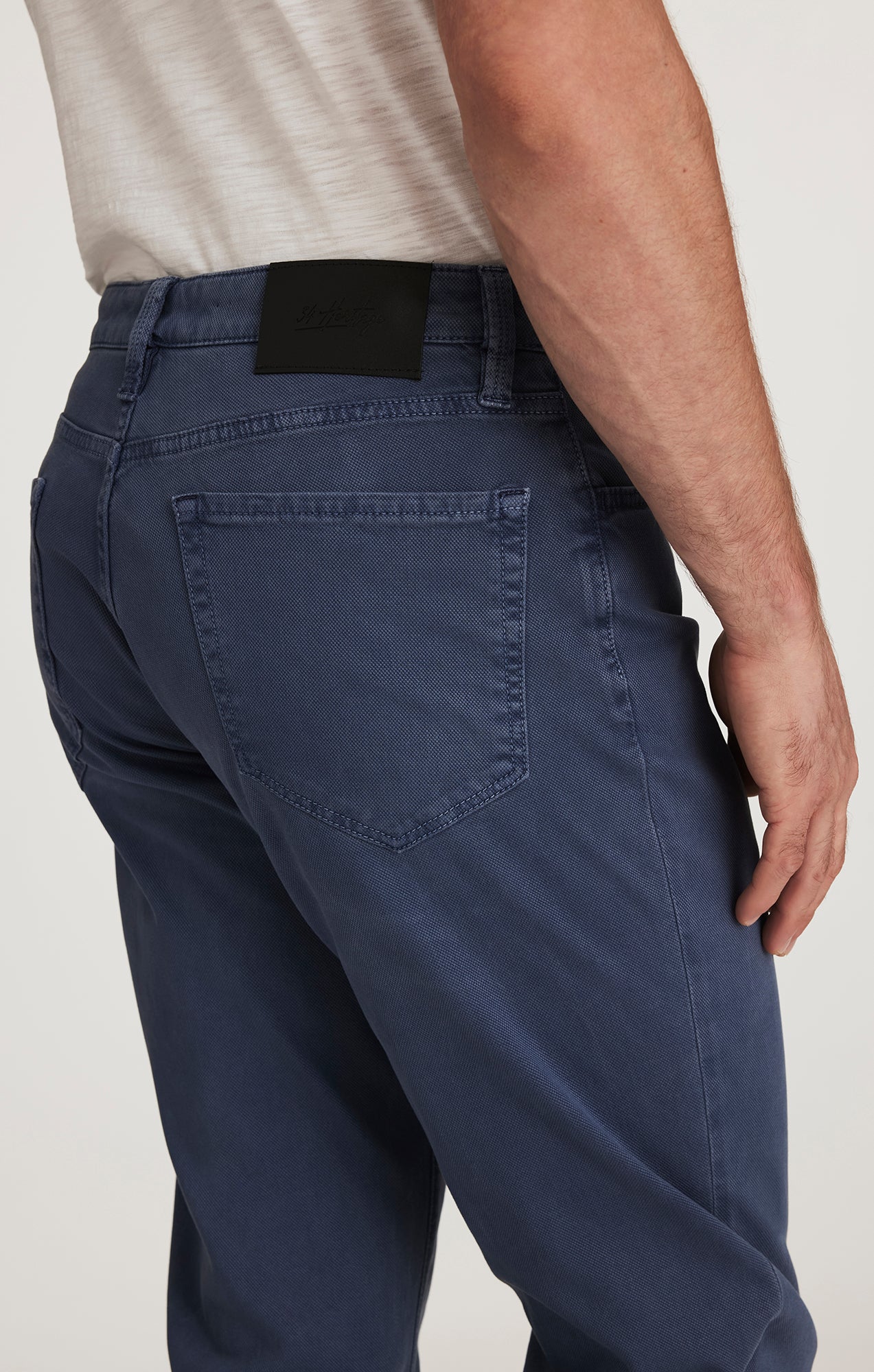 Charisma Relaxed Straight Pants in Blue Honeycomb - Image 5