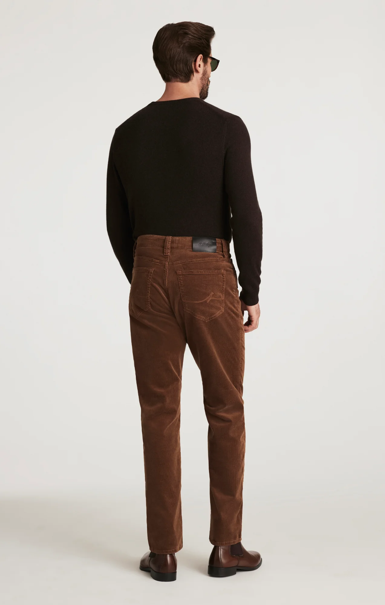 Charisma Relaxed Straight Pants in Bourbon Cord - Image 3