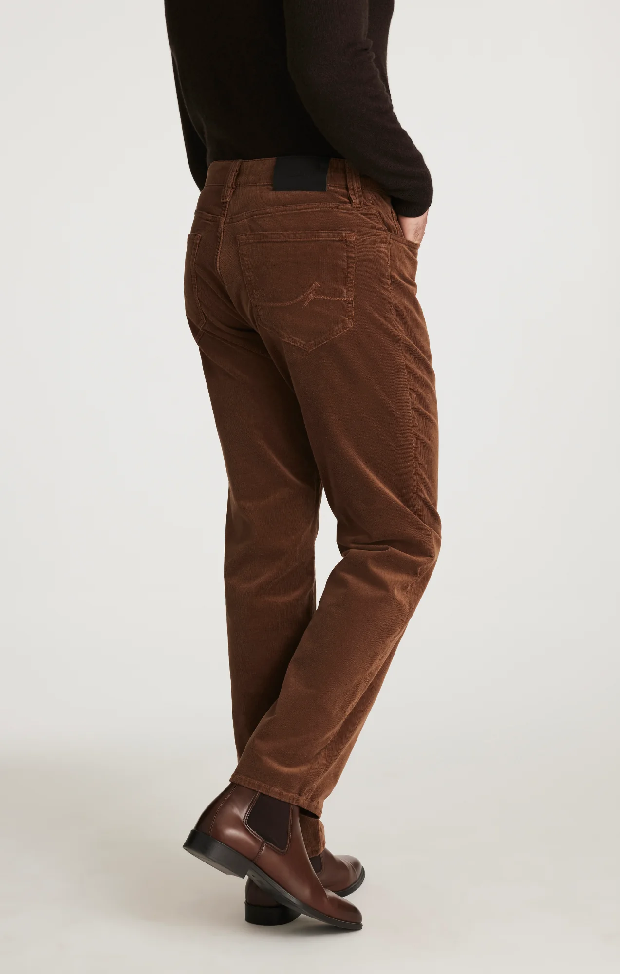 Charisma Relaxed Straight Pants in Bourbon Cord - Image 4
