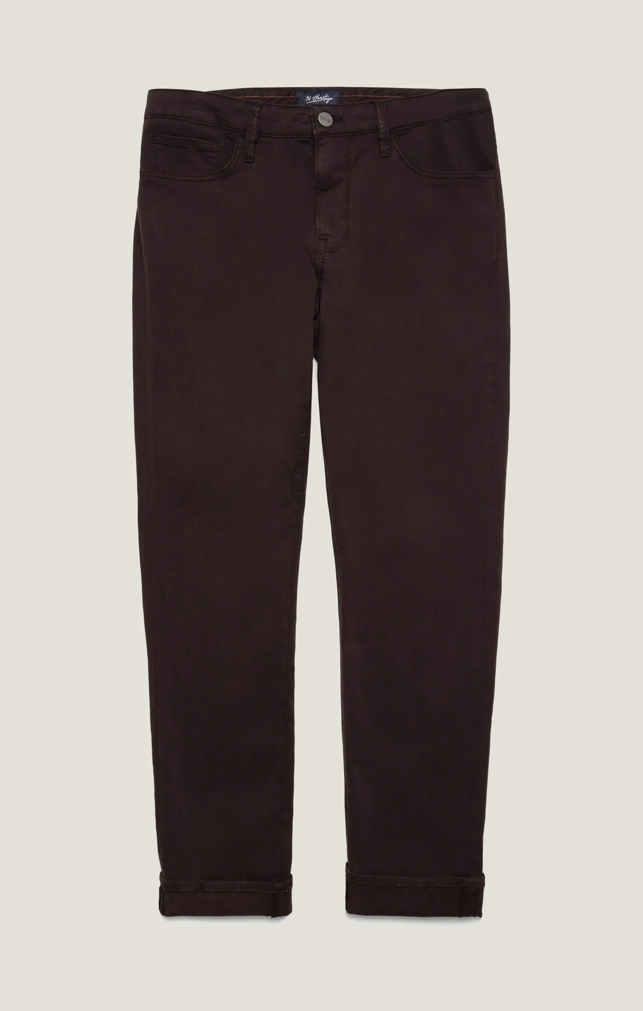 Charisma Relaxed Straight Pants in Burgundy Diagonal - Image 10