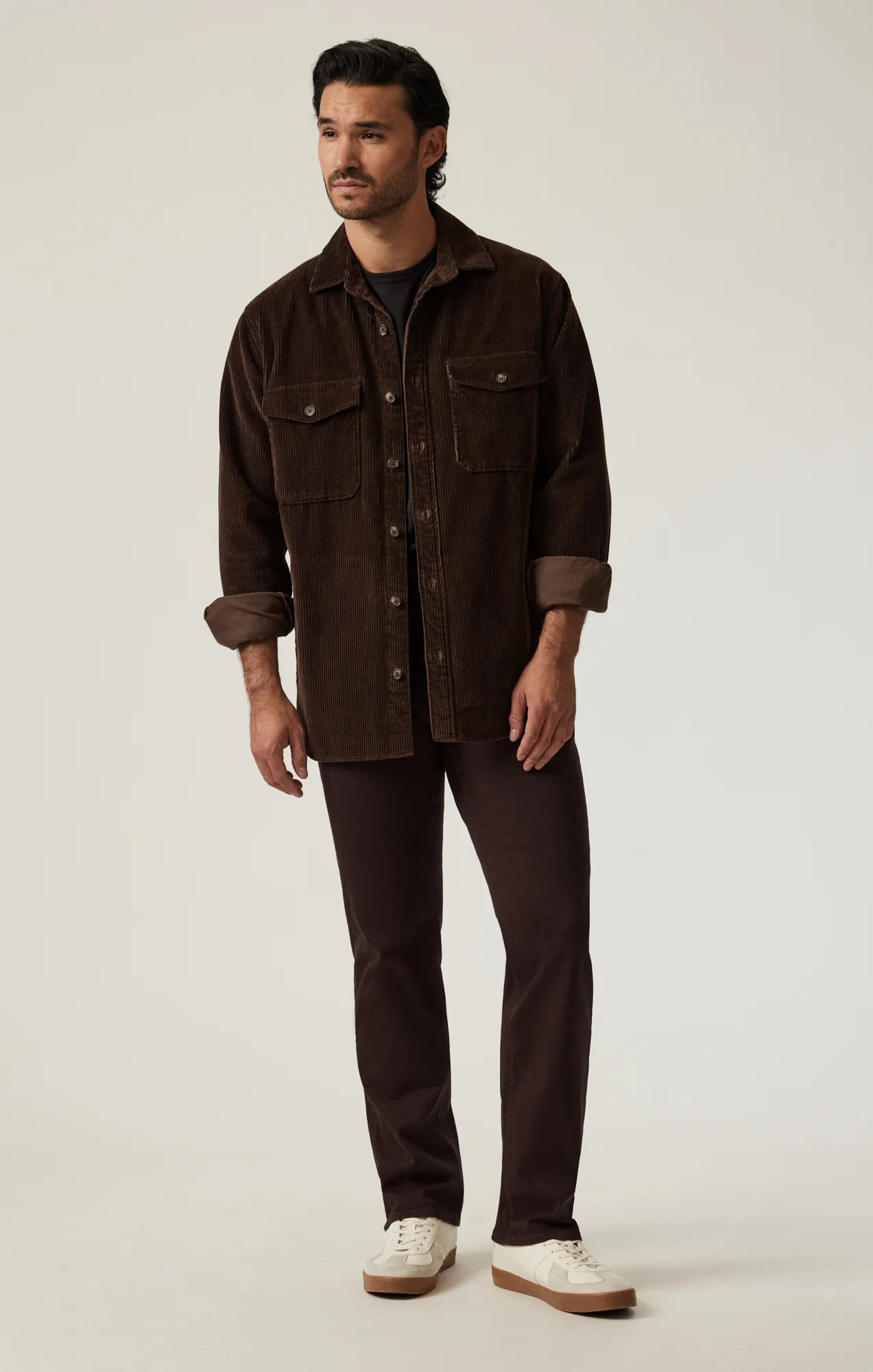 Charisma Relaxed Straight Pants in Burgundy Diagonal - Image 4