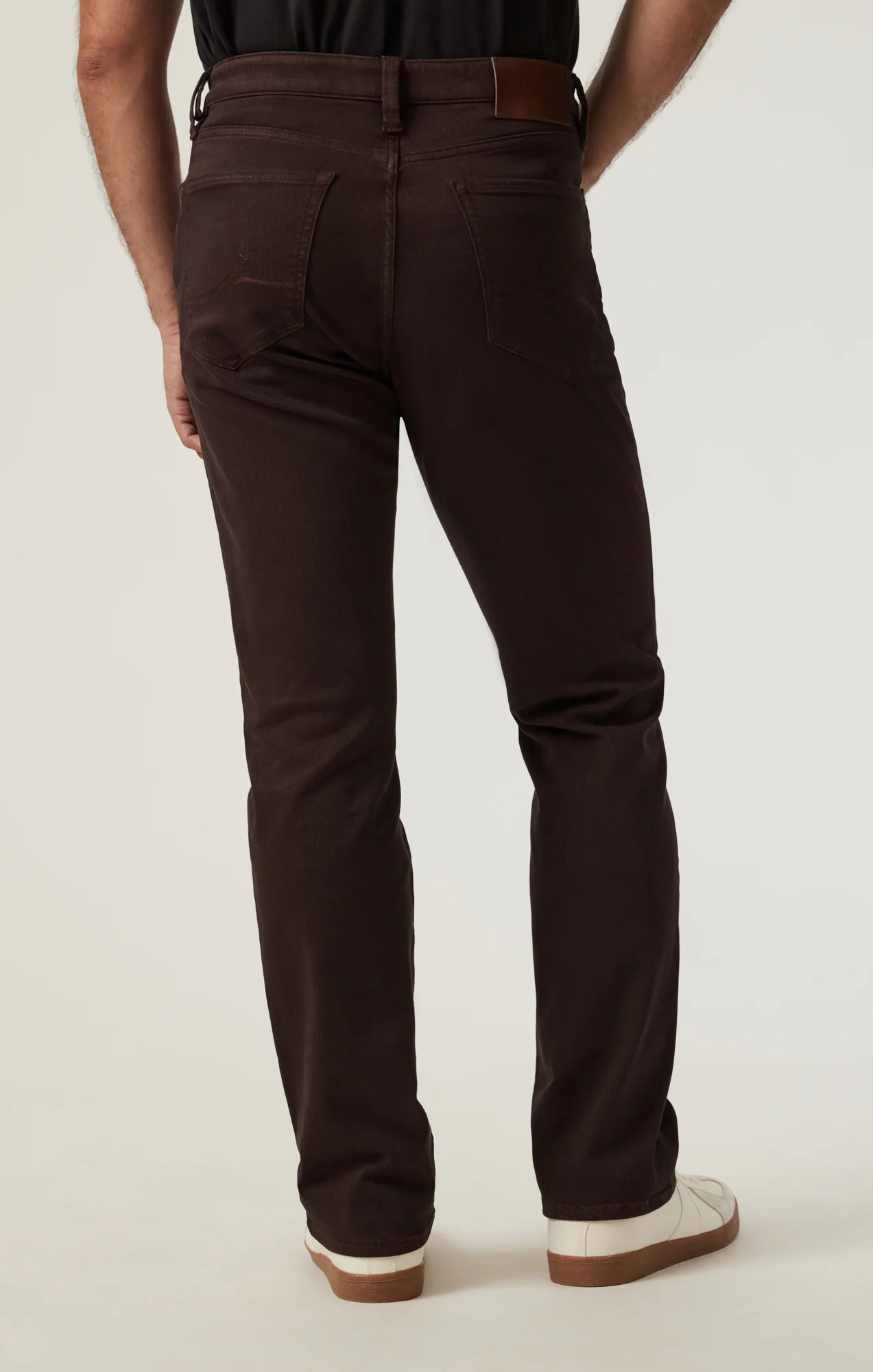 Charisma Relaxed Straight Pants in Burgundy Diagonal - Image 9