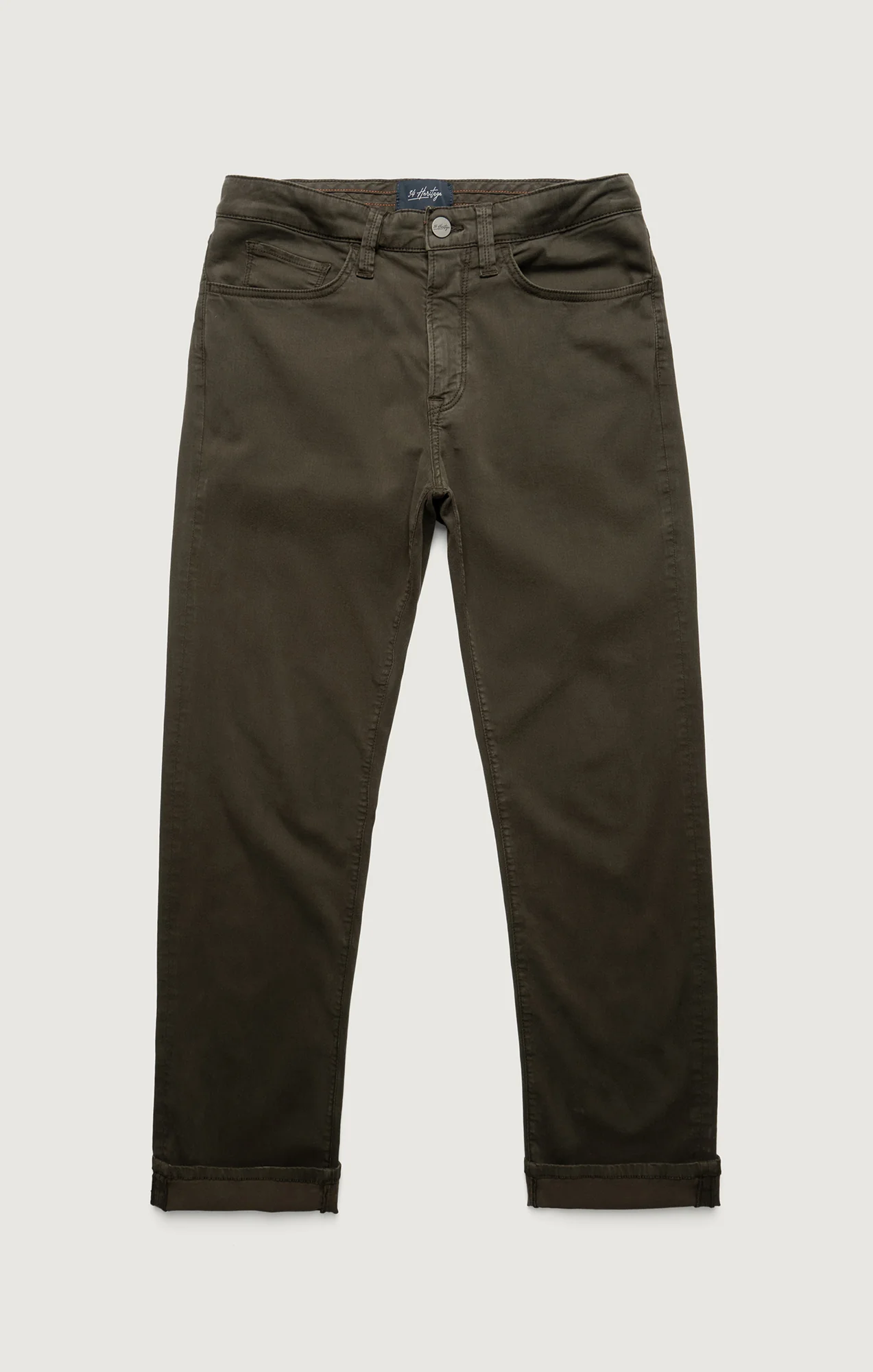 Charisma Relaxed Straight Pants in Cactus Green Twill - Image 5