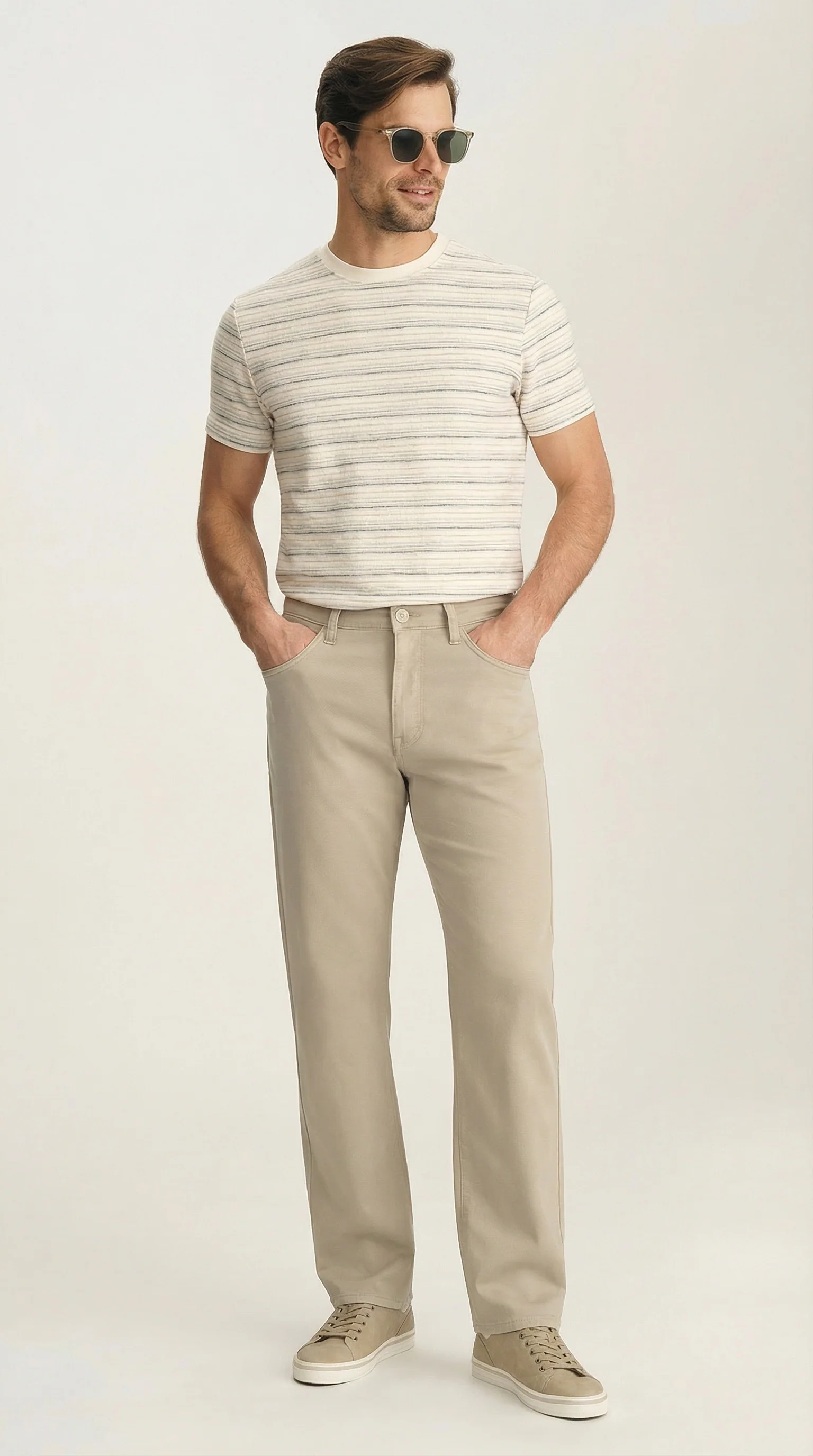 Charisma Relaxed Straight Pants In Cashmere Cloud Luxe - Image 6