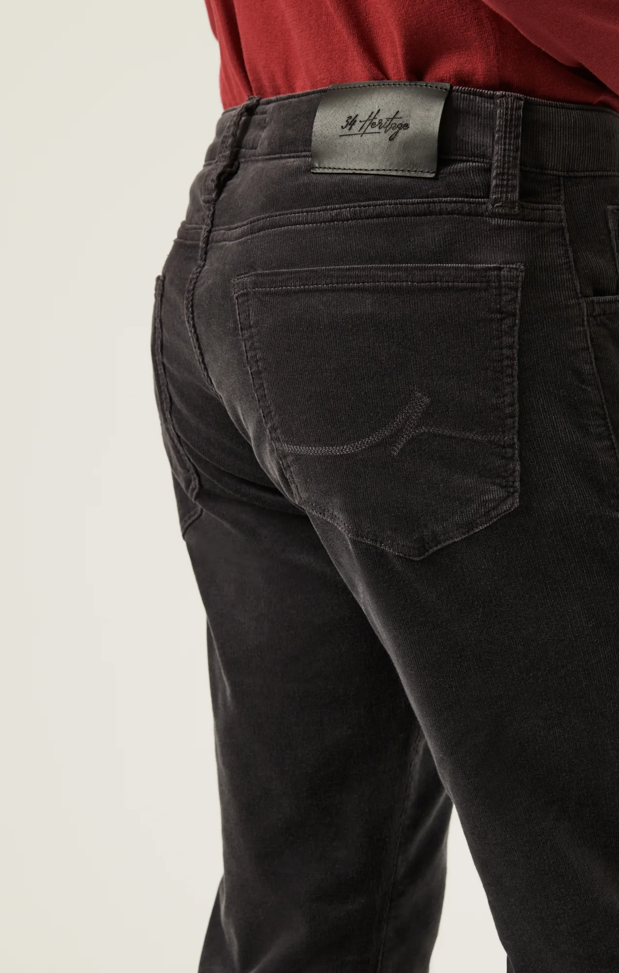 Charisma Relaxed Straight Pants in Charcoal Cord - Image 5