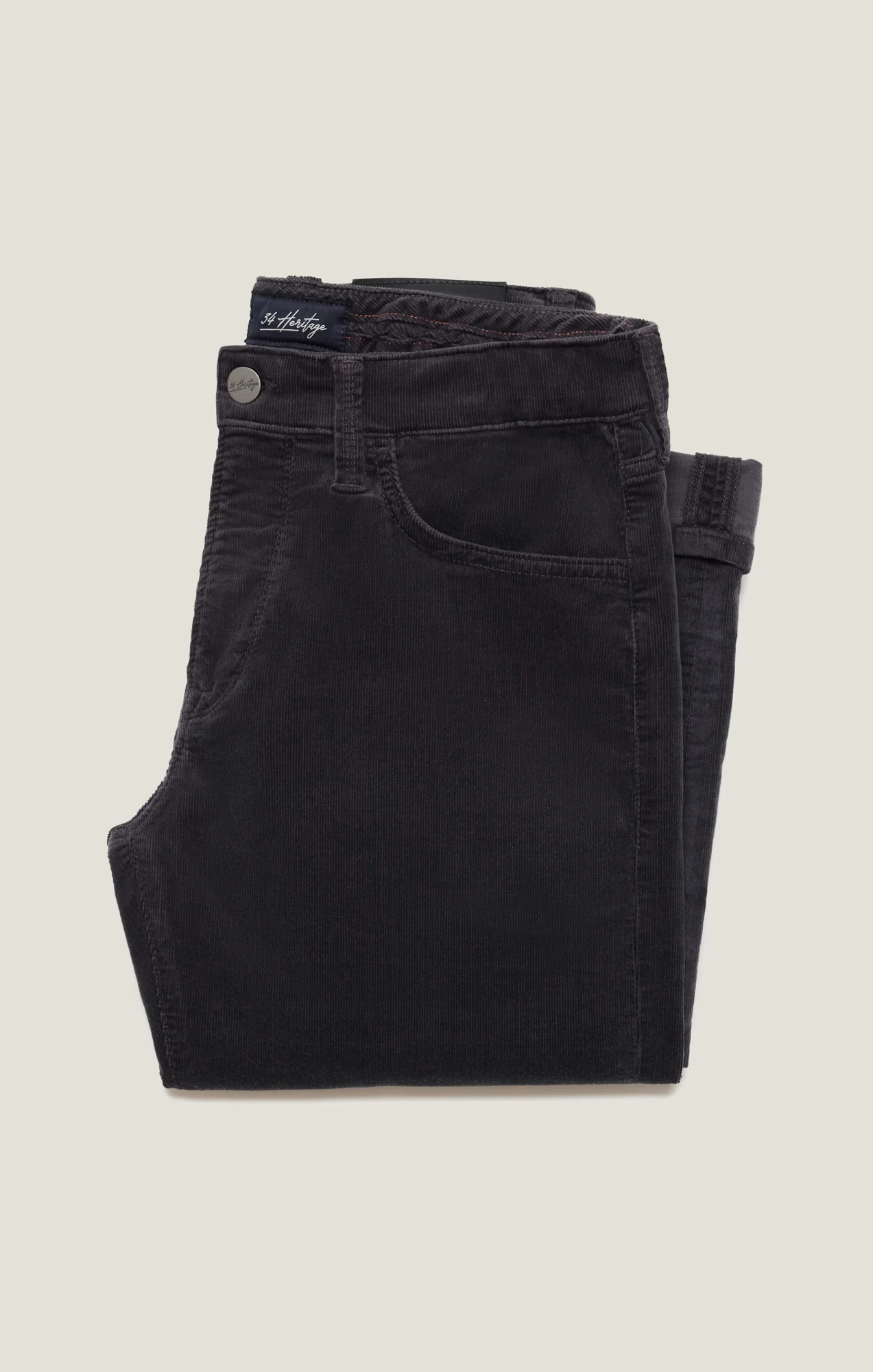 Charisma Relaxed Straight Pants in Charcoal Cord - Image 9
