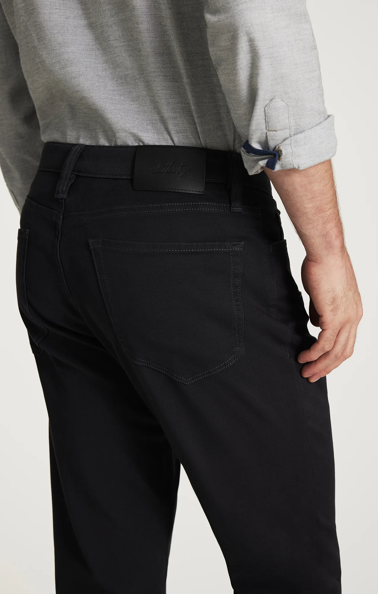 Charisma Relaxed Straight Pants in Dark Grey Cloud Luxe - Image 4