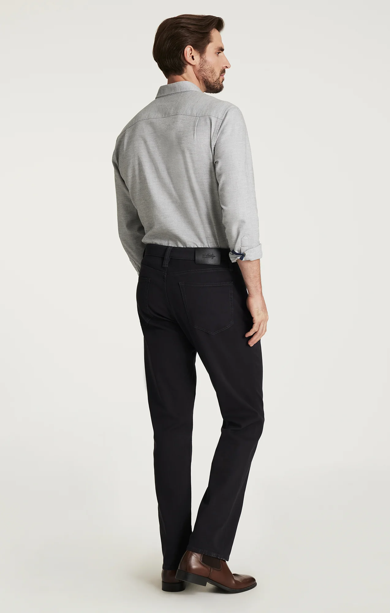 Charisma Relaxed Straight Pants in Dark Grey Cloud Luxe - Image 6