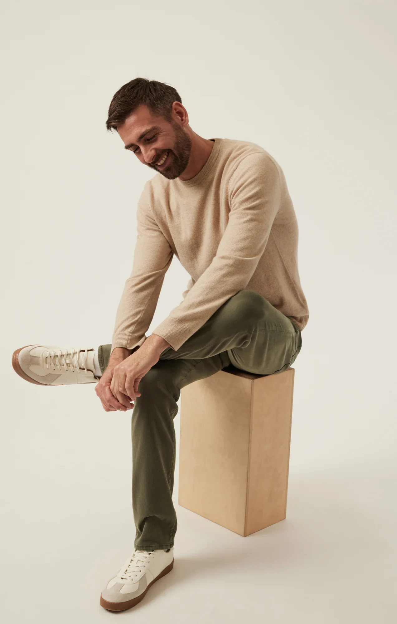 Charisma Relaxed Straight Pants in Dark Olive Twill - Image 2