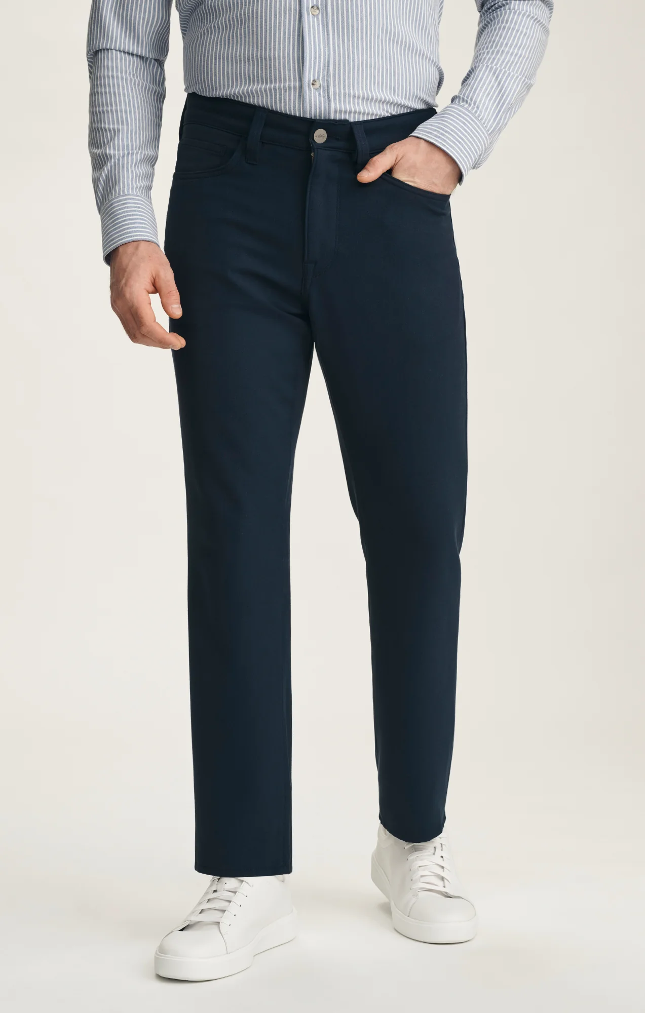 Charisma Relaxed Straight Pants In Deep Ocean Cross Twill - Image 5
