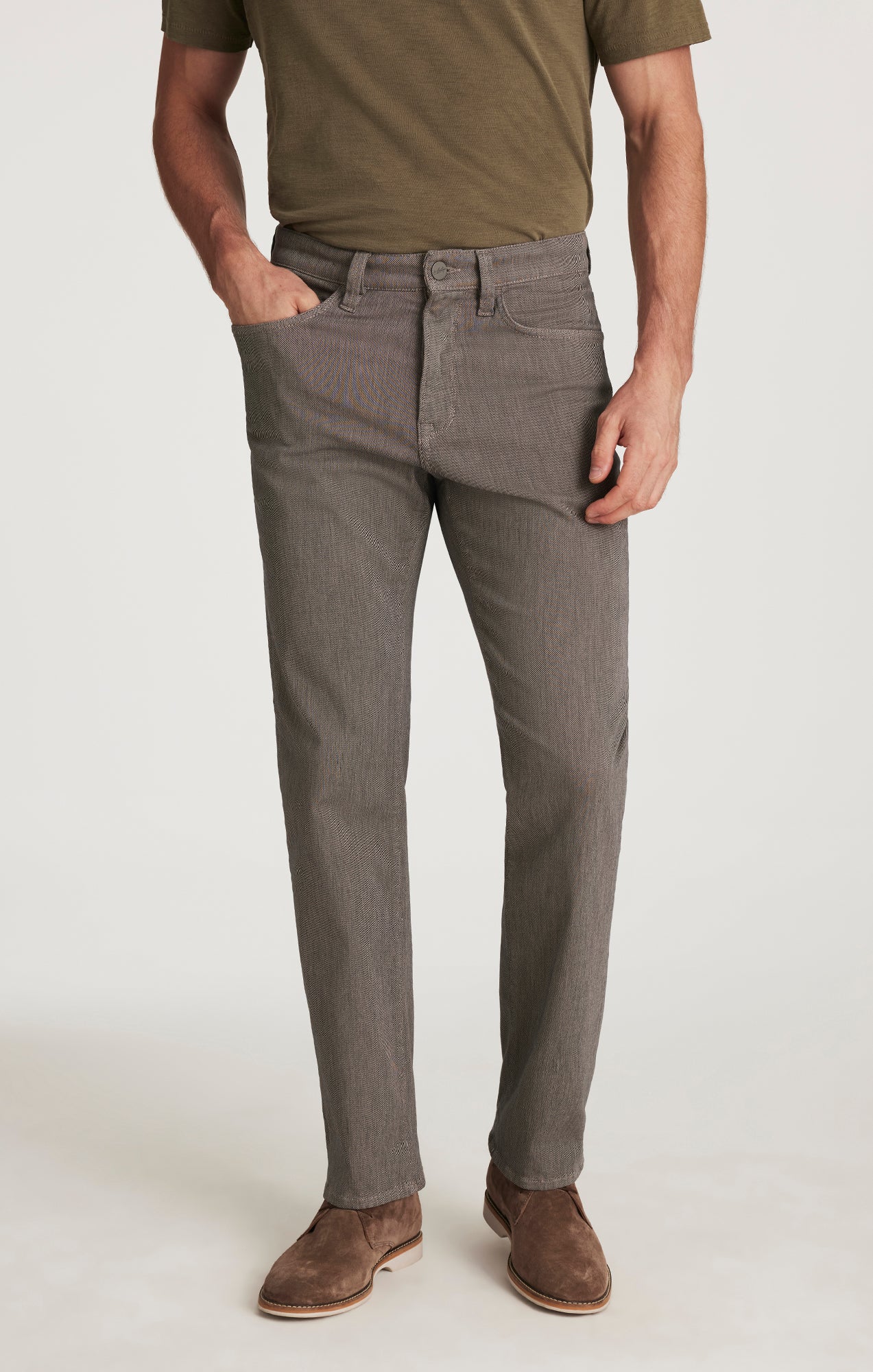 Charisma Relaxed Straight Pants in Dove Grey Diagonal - Image 2