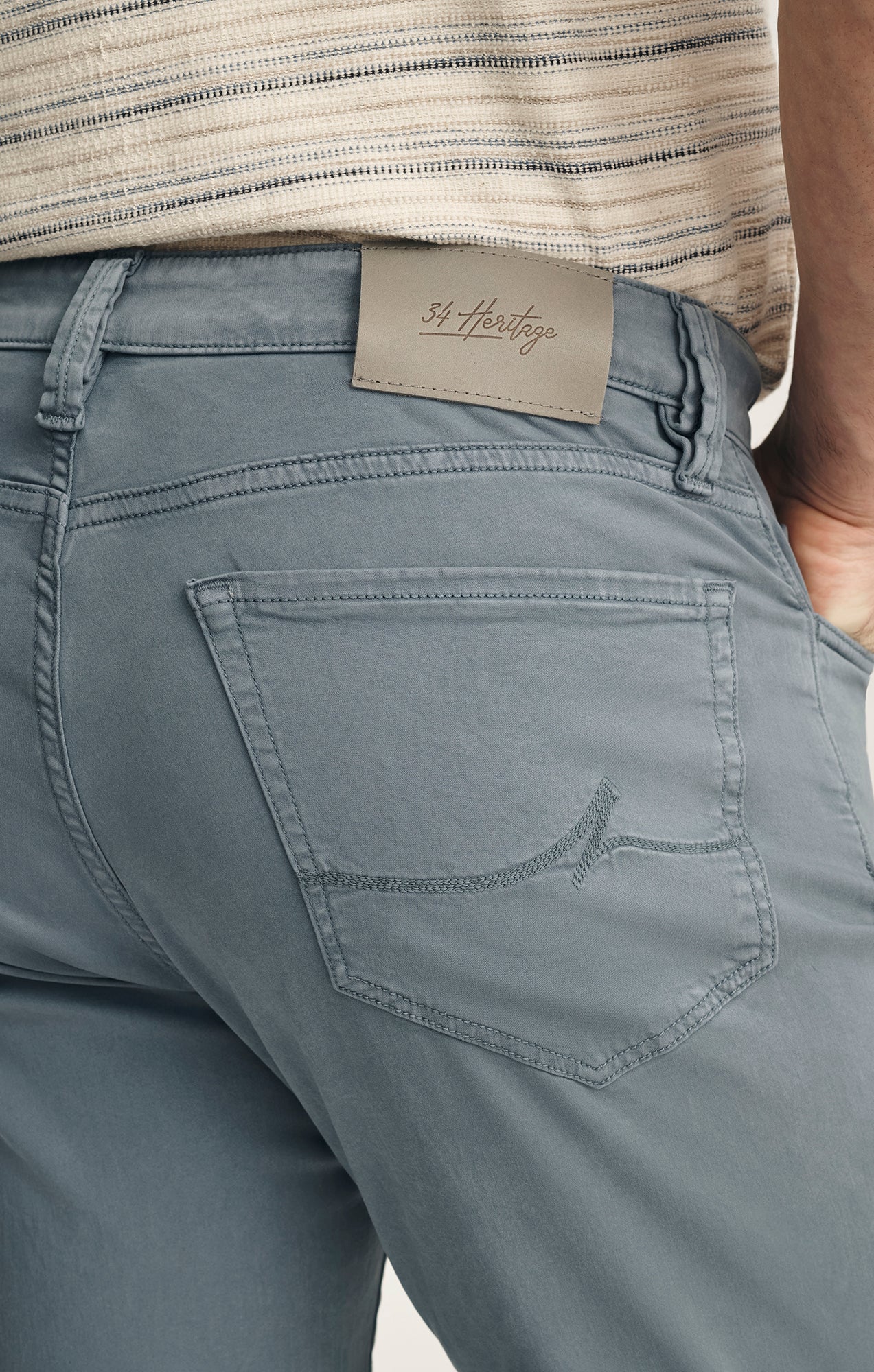 Charisma Relaxed Straight Pants In Flint Stone Twill - Image 5