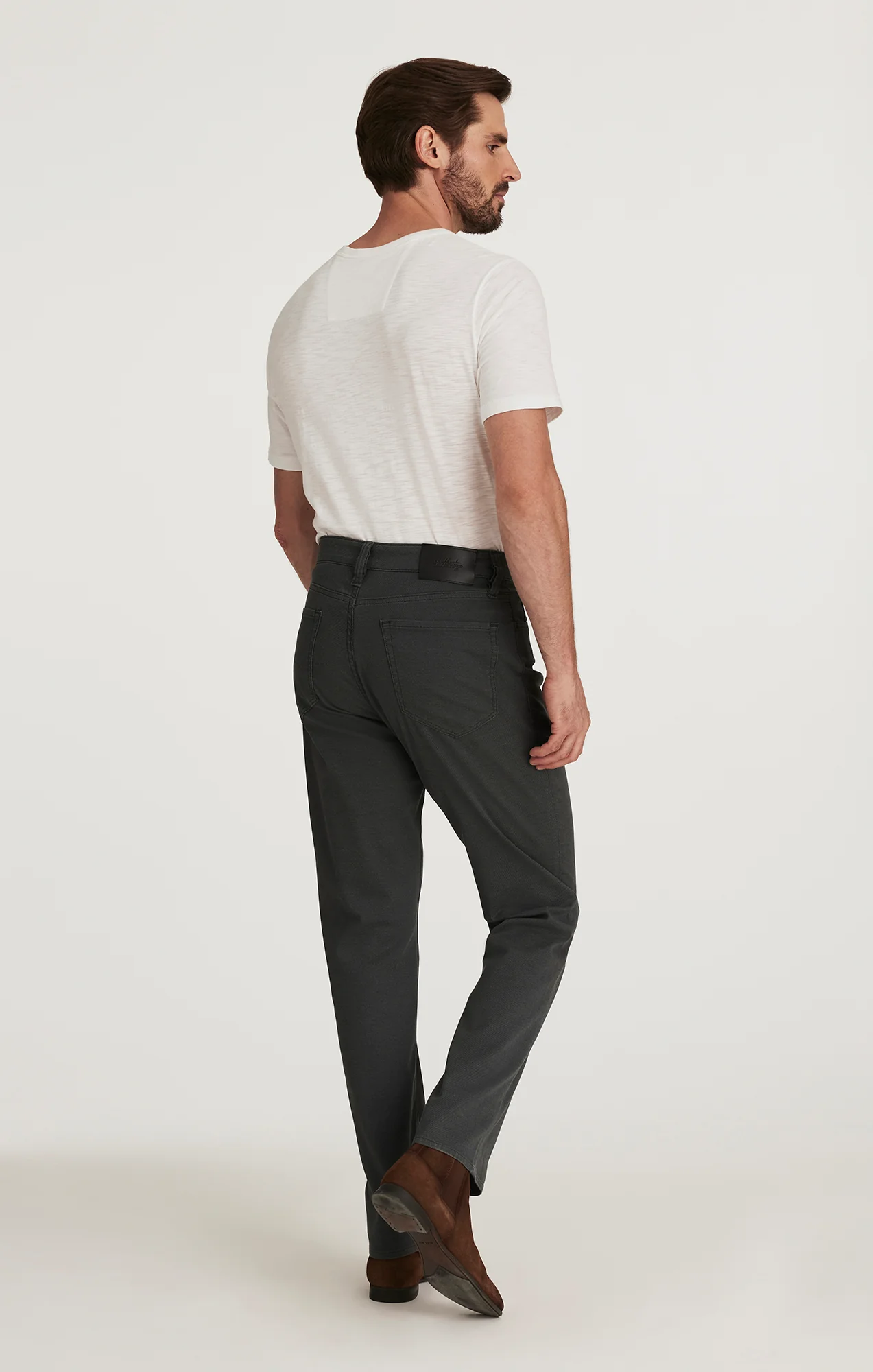 Charisma Relaxed Straight Pants in Iron Coolmax - Image 4
