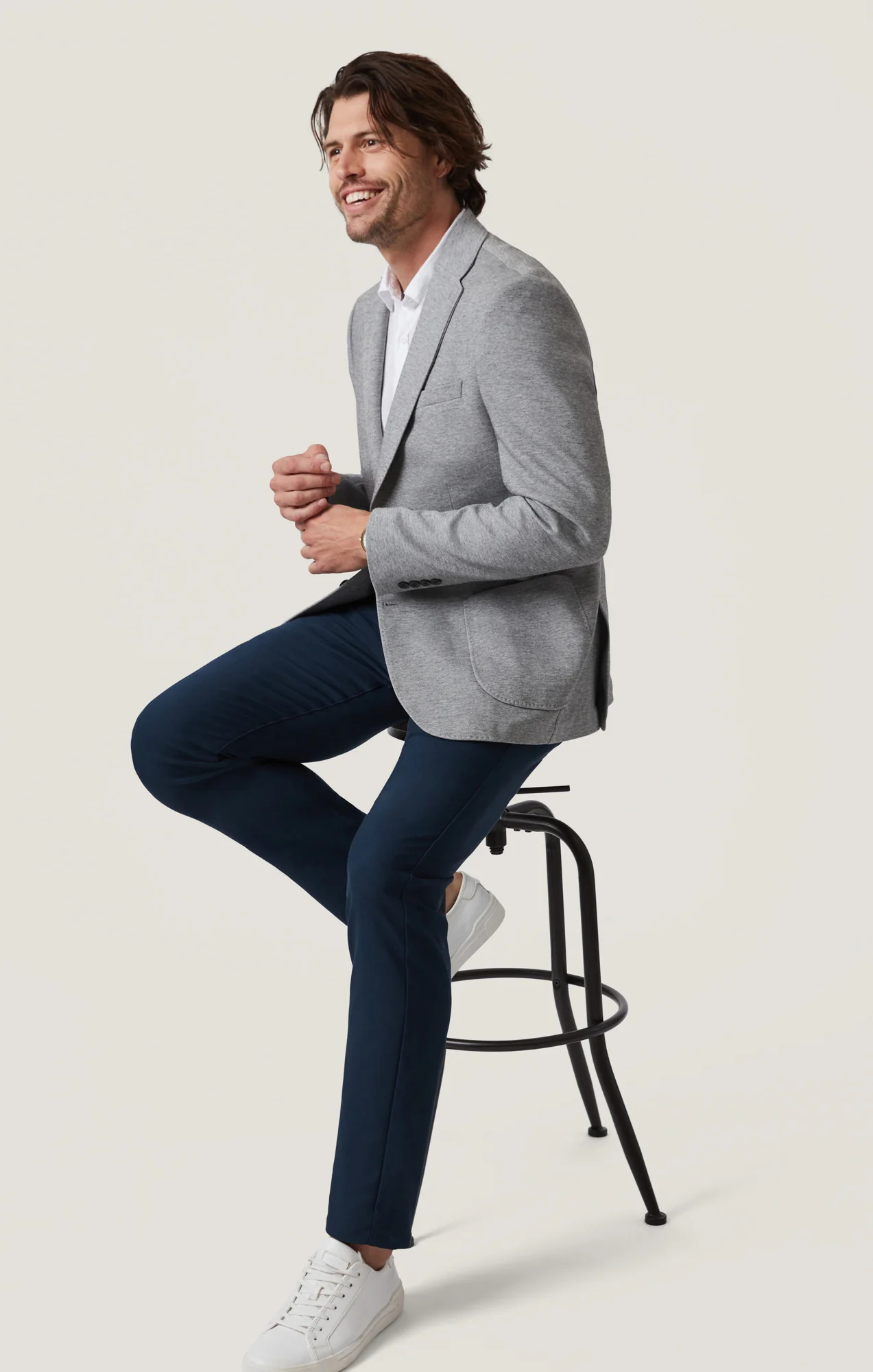 Charisma Relaxed Straight Pants in Navy Commuter