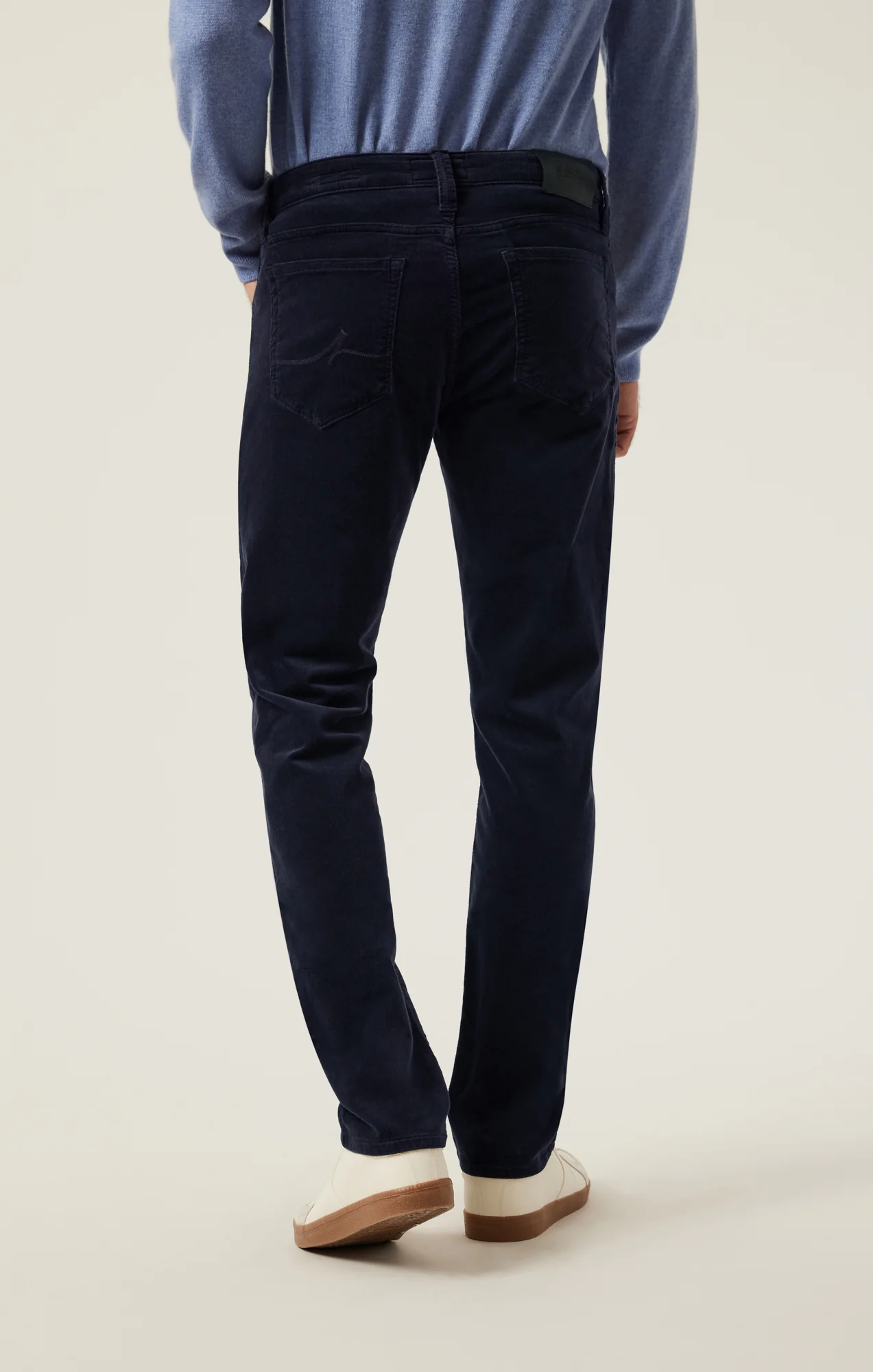 Charisma Relaxed Straight Pants in Navy Cord - Image 4