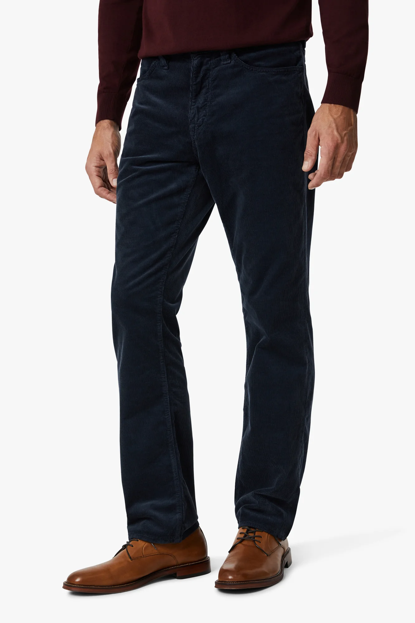 Charisma Relaxed Straight Pants In Navy Cord - Image 3