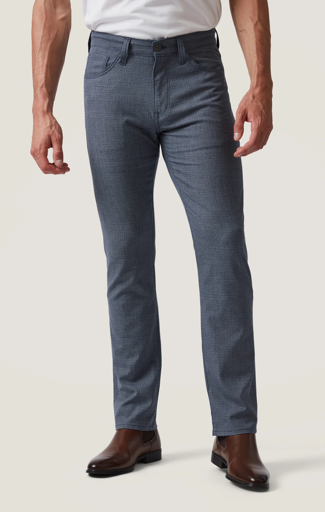 Charisma Relaxed Straight Pants in Navy Fancy - Image 2
