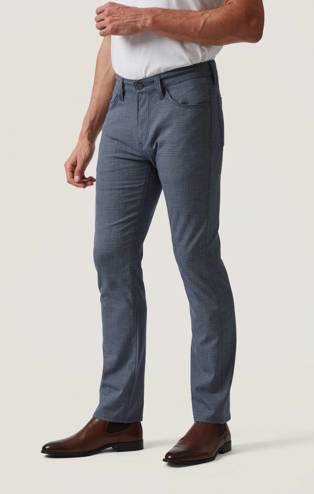 Charisma Relaxed Straight Pants in Navy Fancy - Image 3