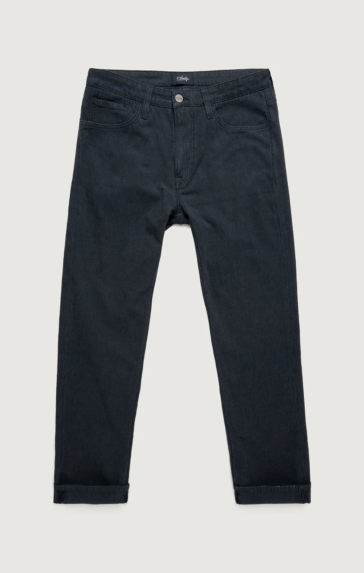 Charisma Relaxed Straight Pants in Navy Herringbone - Image 6