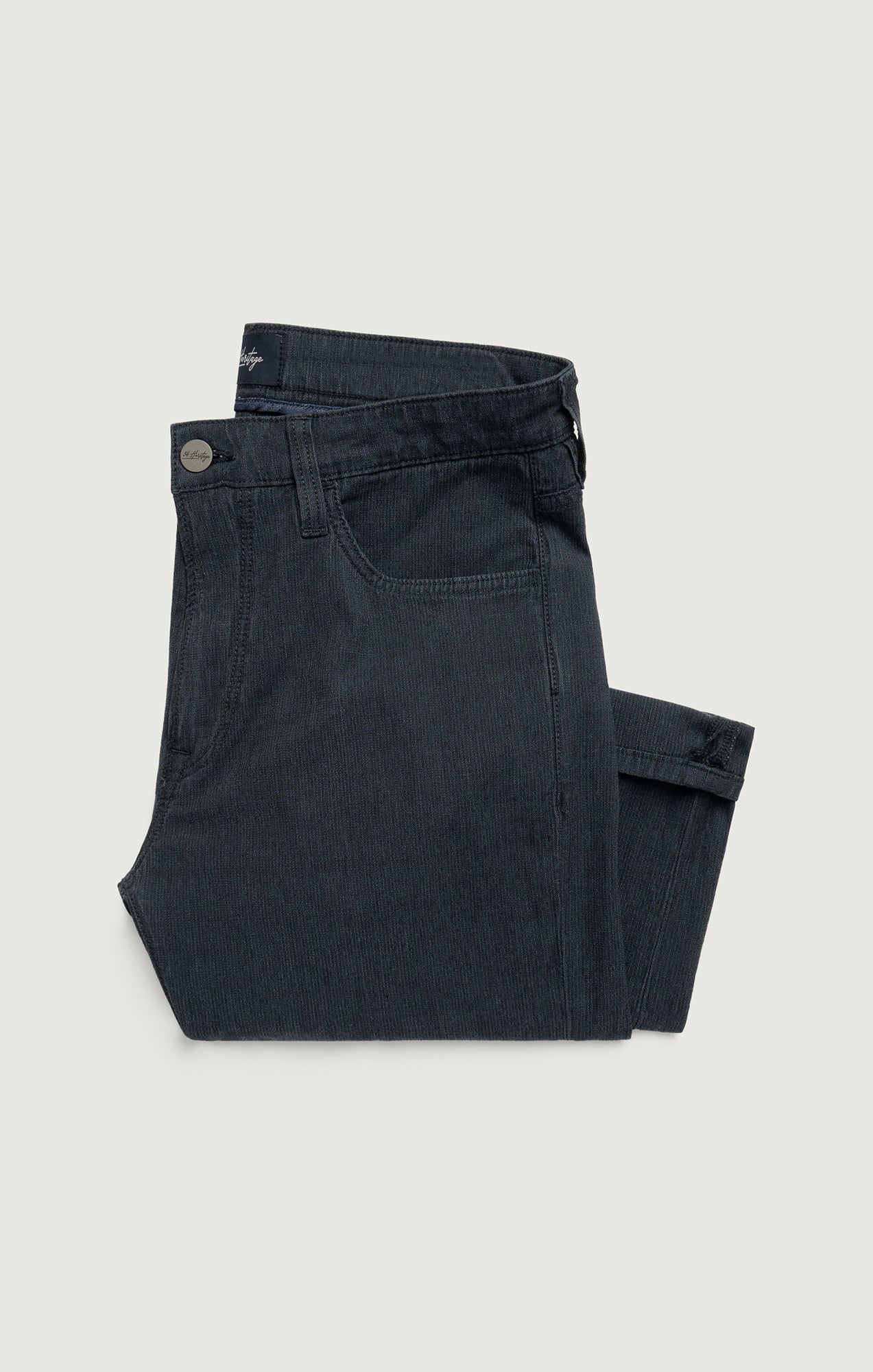 Charisma Relaxed Straight Pants in Navy Herringbone - Image 9