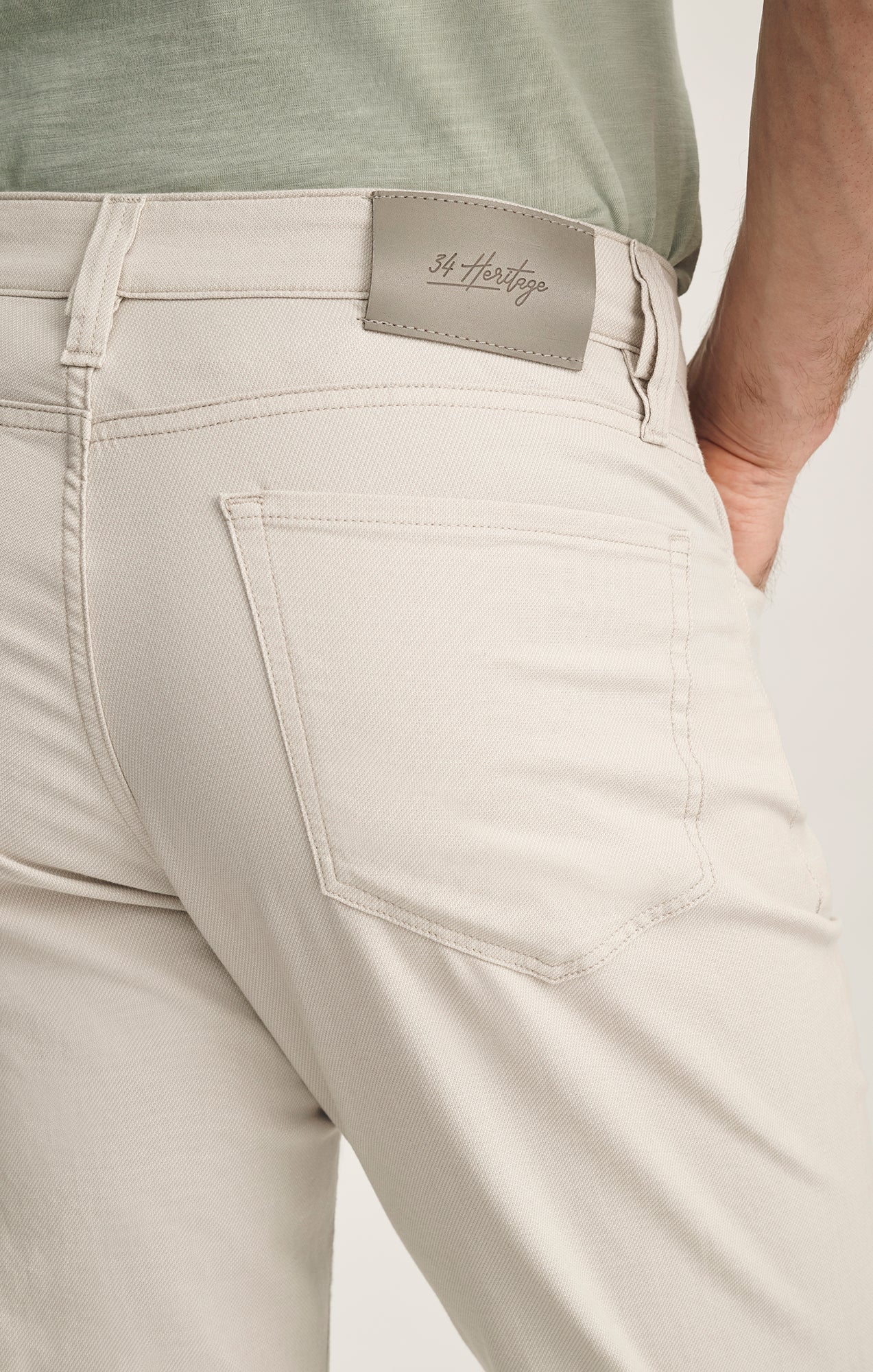 Charisma Relaxed Straight Pants In Oat Honeycomb - Image 3