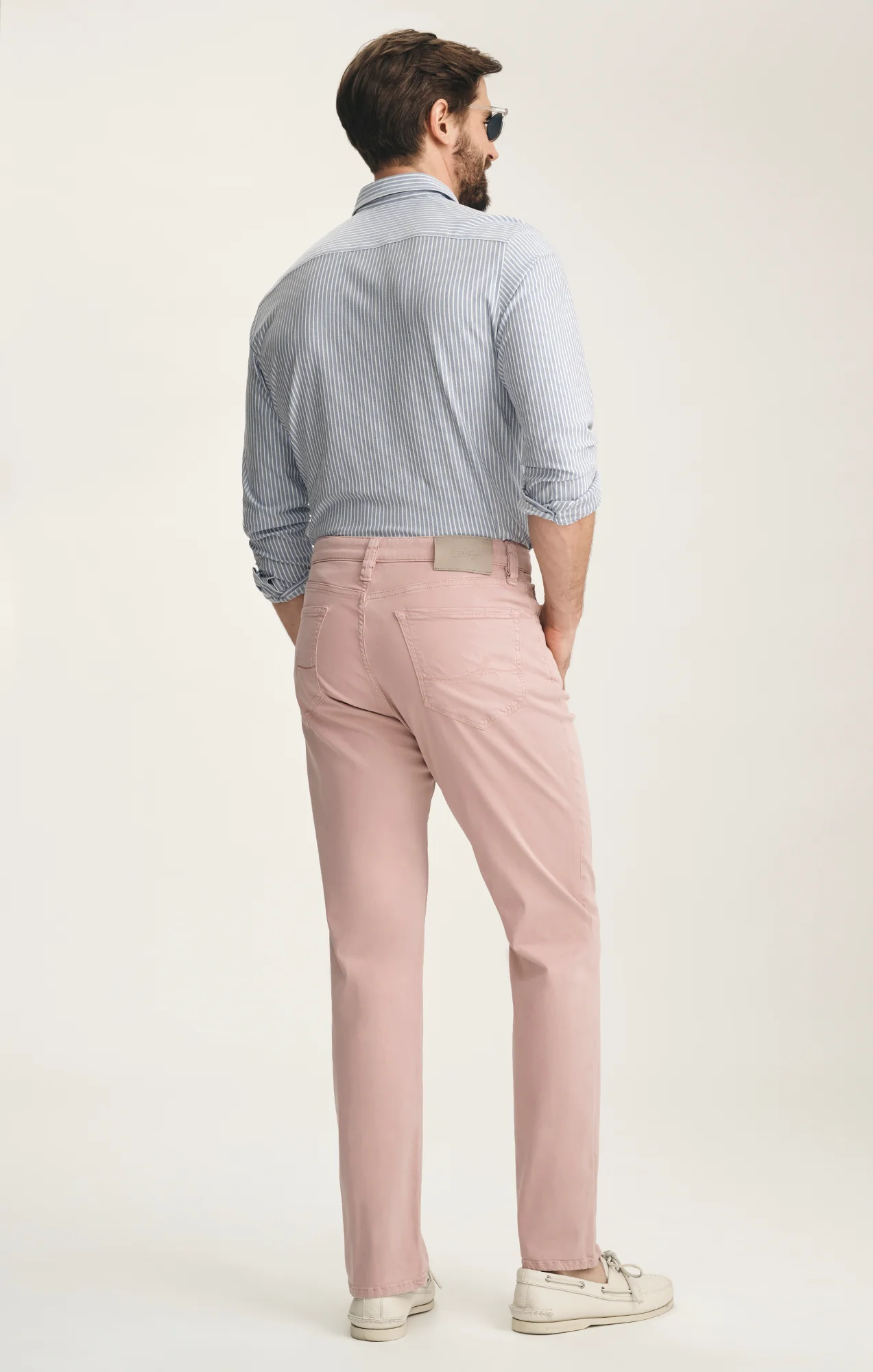 Charisma Relaxed Straight Pants In Pink Twill - Image 2