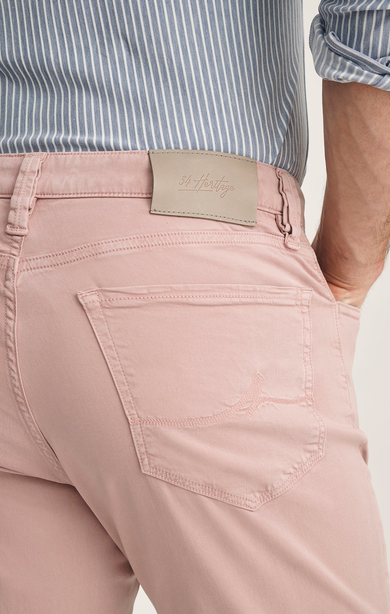 Charisma Relaxed Straight Pants In Pink Twill - Image 3