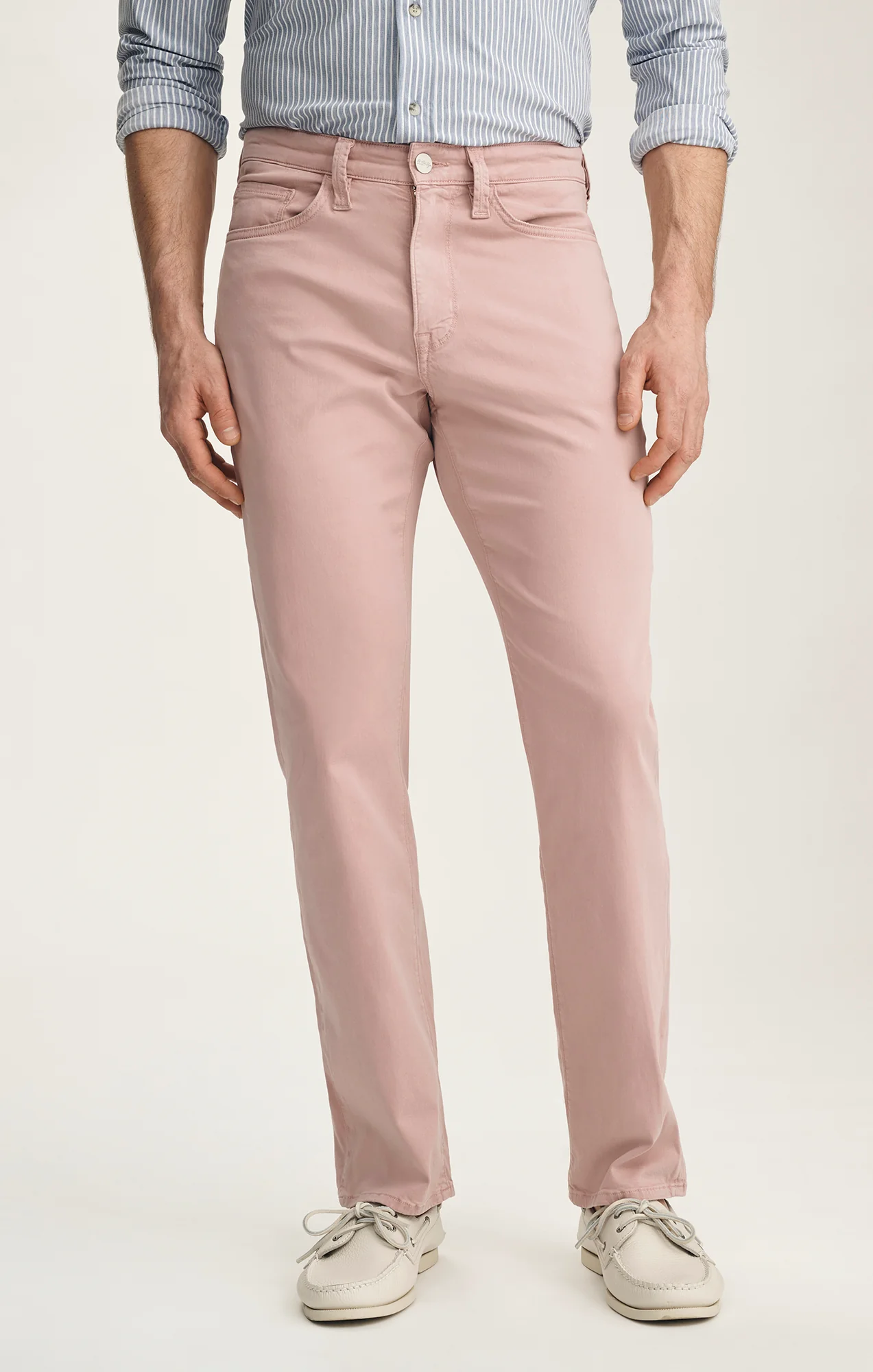 Charisma Relaxed Straight Pants In Pink Twill - Image 4
