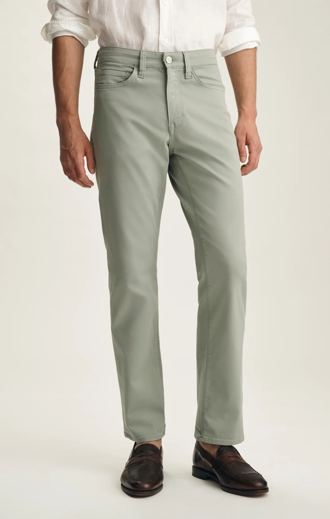 Charisma Relaxed Straight Pants In Sage Coolmax - Image 2