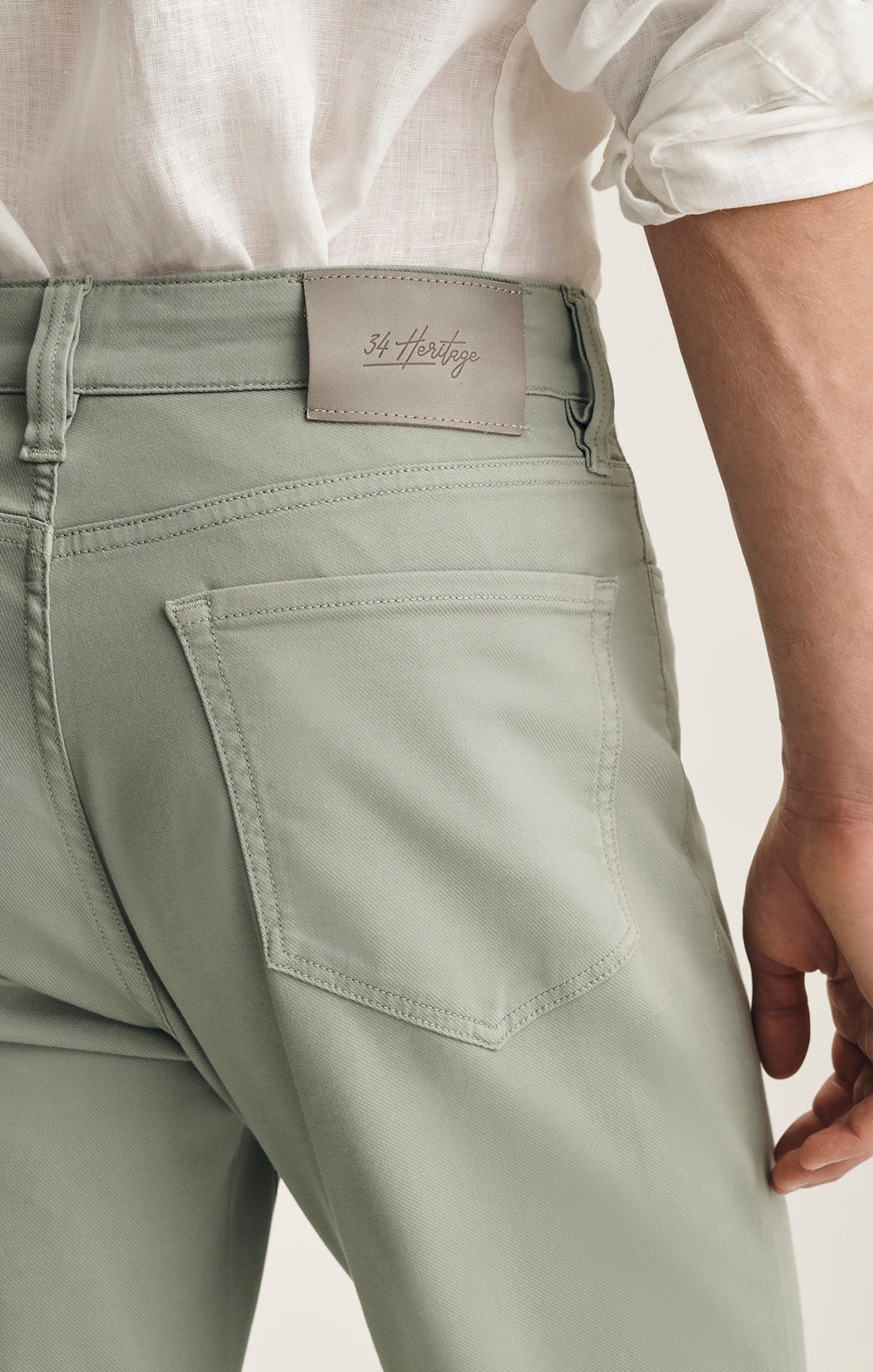 Charisma Relaxed Straight Pants In Sage Coolmax - Image 4