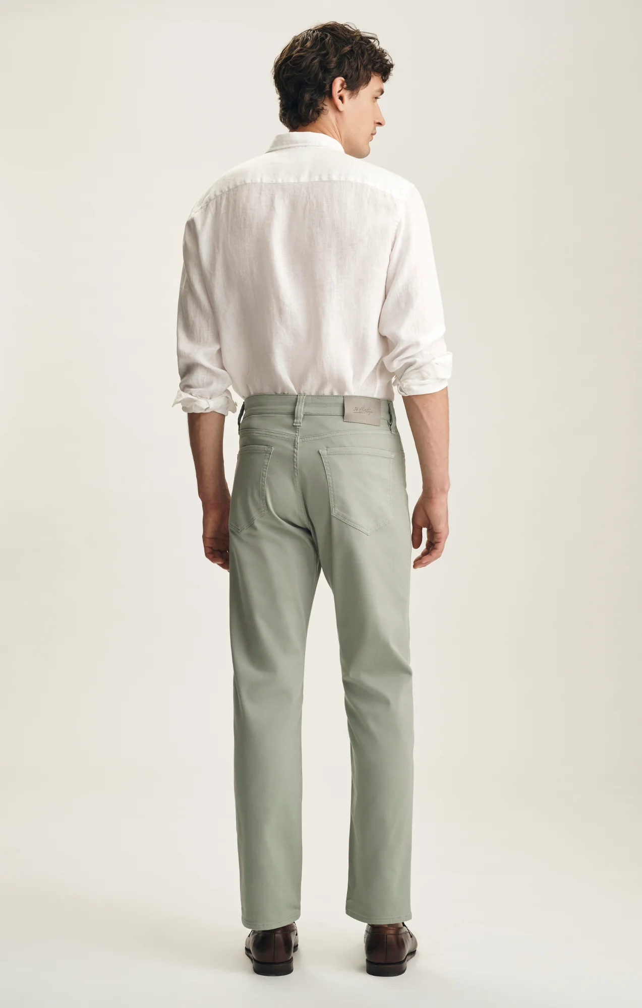 Charisma Relaxed Straight Pants In Sage Coolmax - Image 5